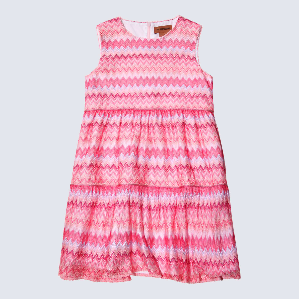 Shop Missoni Pink Viscose Zig Zag Dress