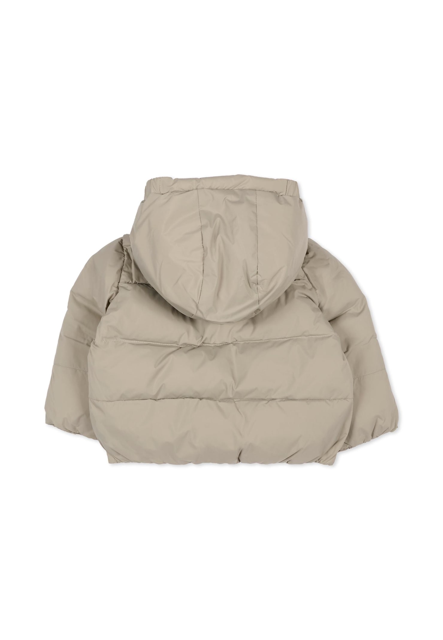 K-way Beige Down Jacket For Baby Boy In Neutral
