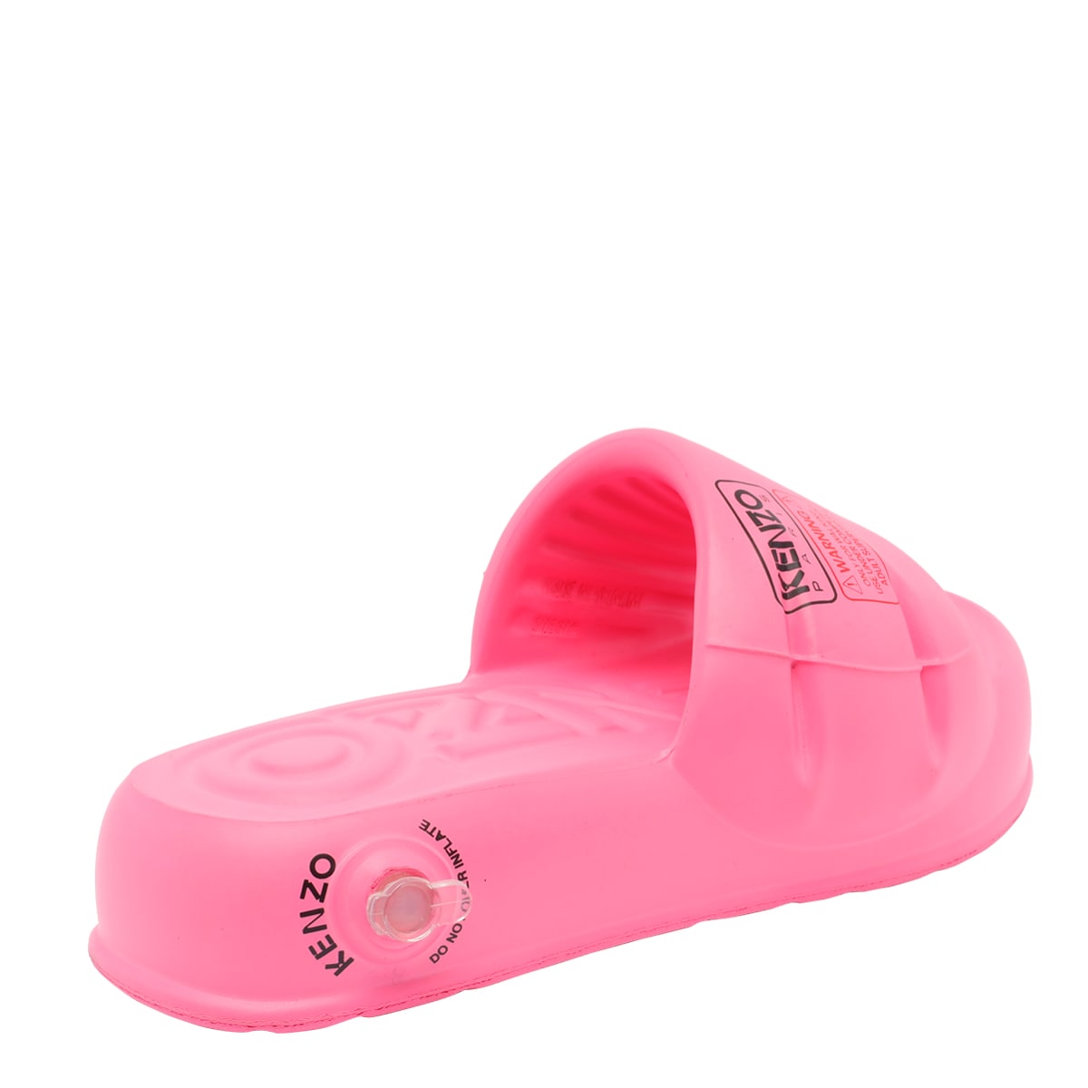Kenzo Rubber Open Toe Slide Mules In Pink