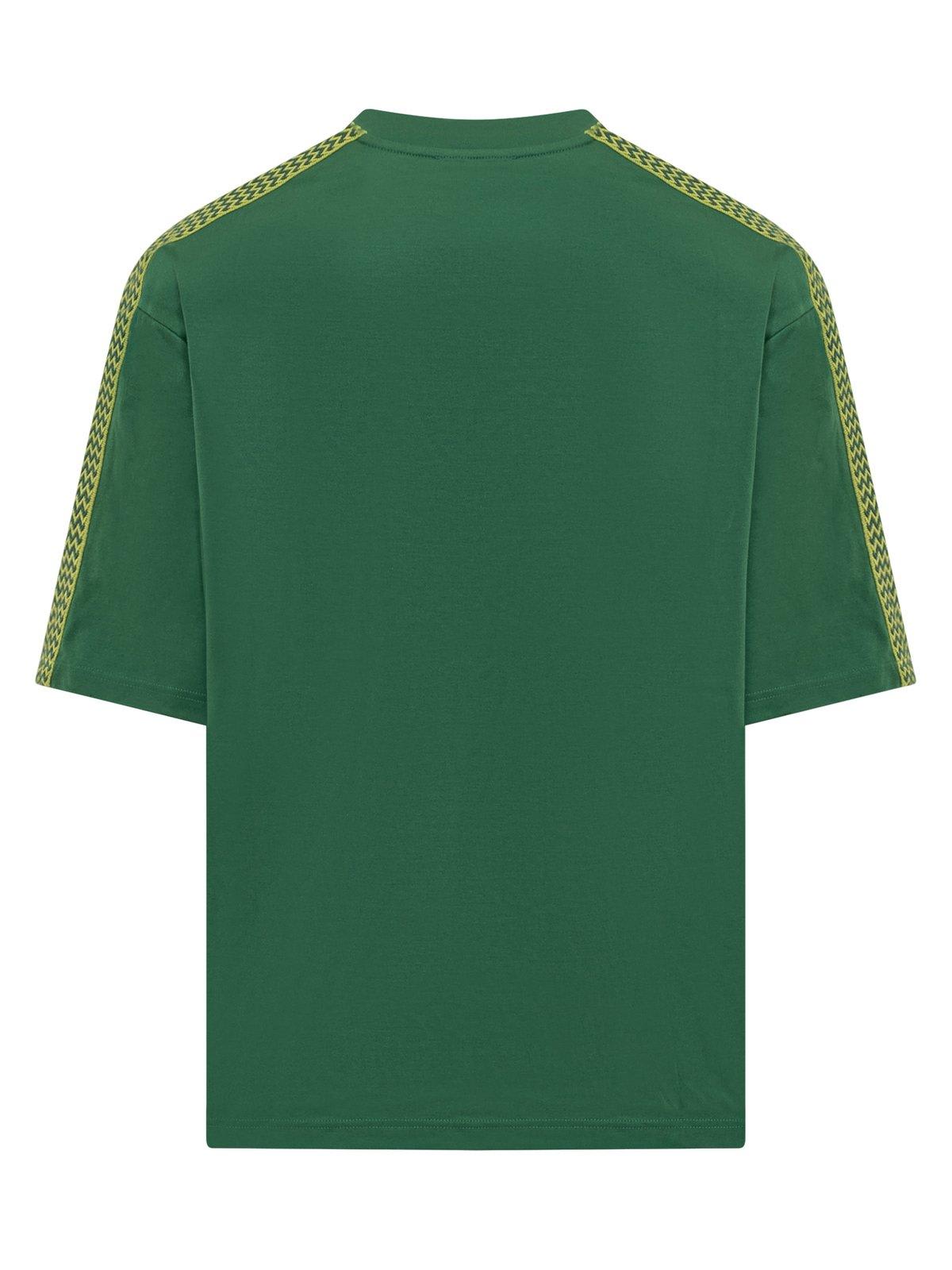 Shop Lanvin Logo-embroidered Crewneck T-shirt In Green