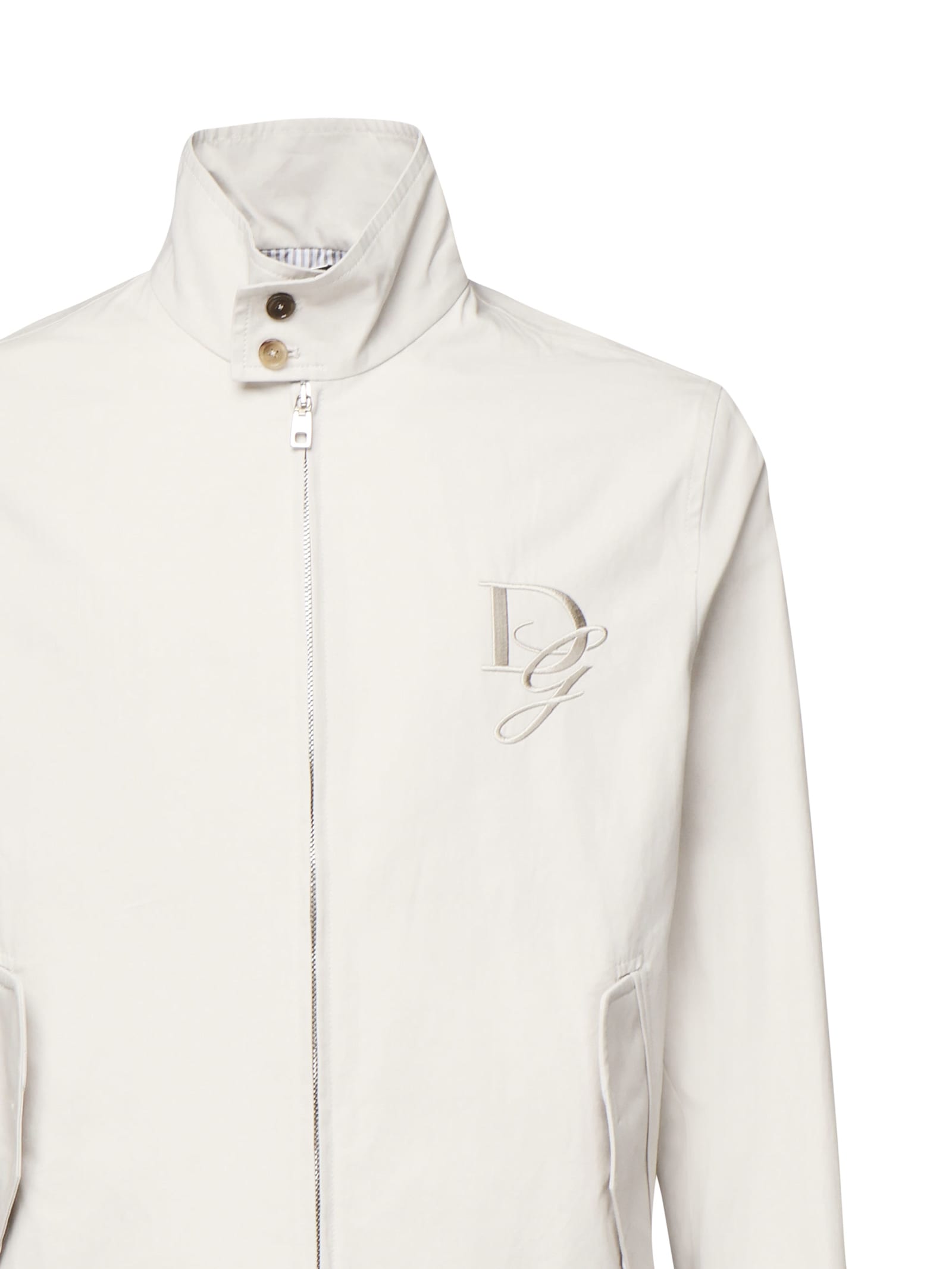 Dolce & Gabbana Jacket With Logo Application In White
