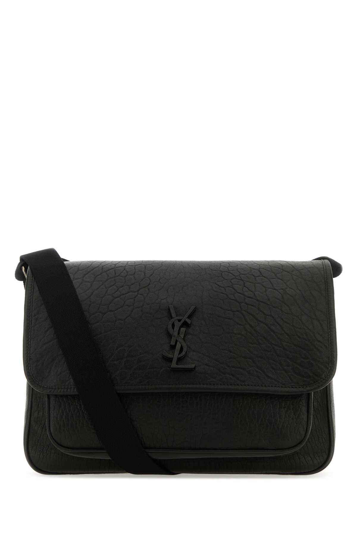 Black Leather Niki Crossbody Bag