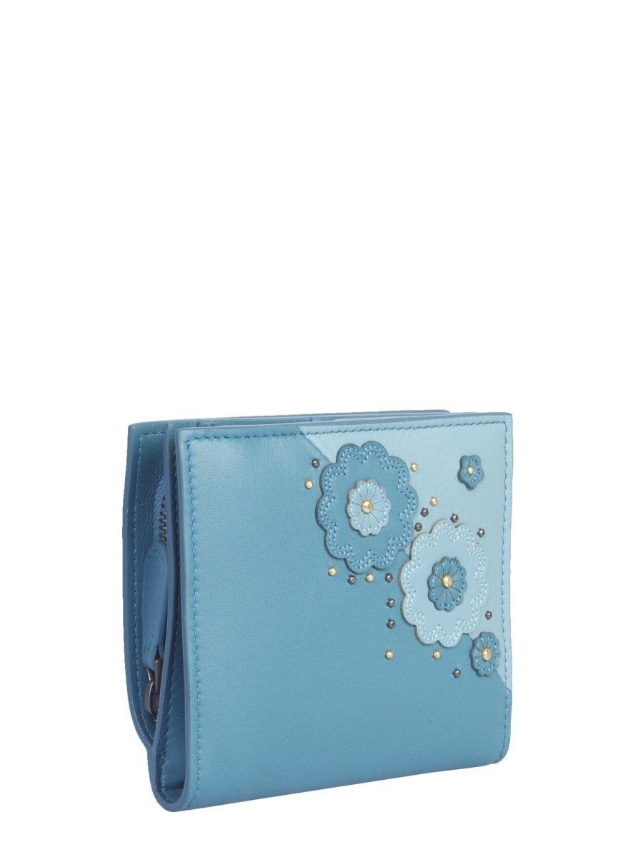 Shop Bottega Veneta Ardoise Embroidered Wallet In Blue