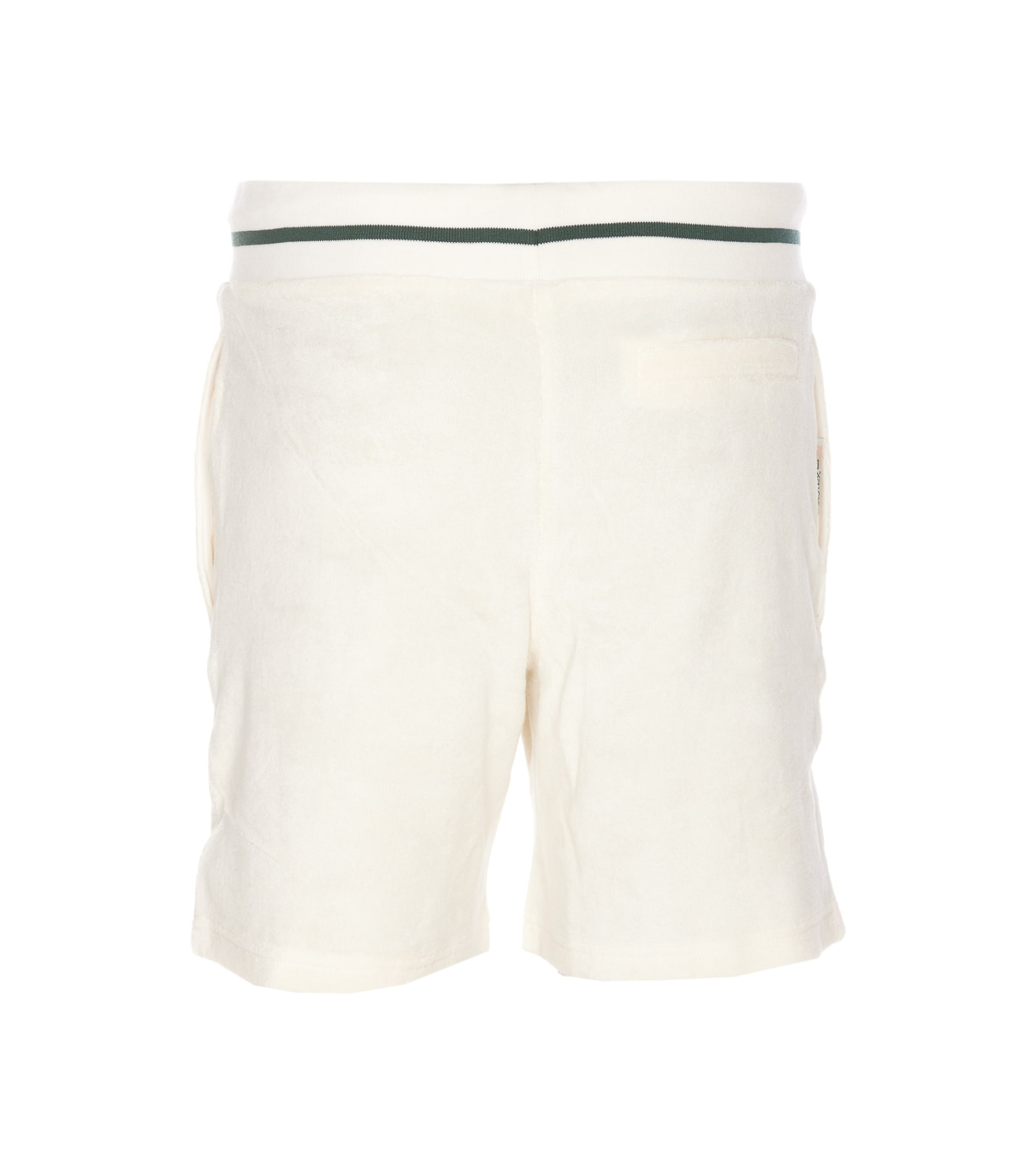 Shop Autry White Bermuda Shorts With Drawstring And Staple X Logo Detail In Jersey Man