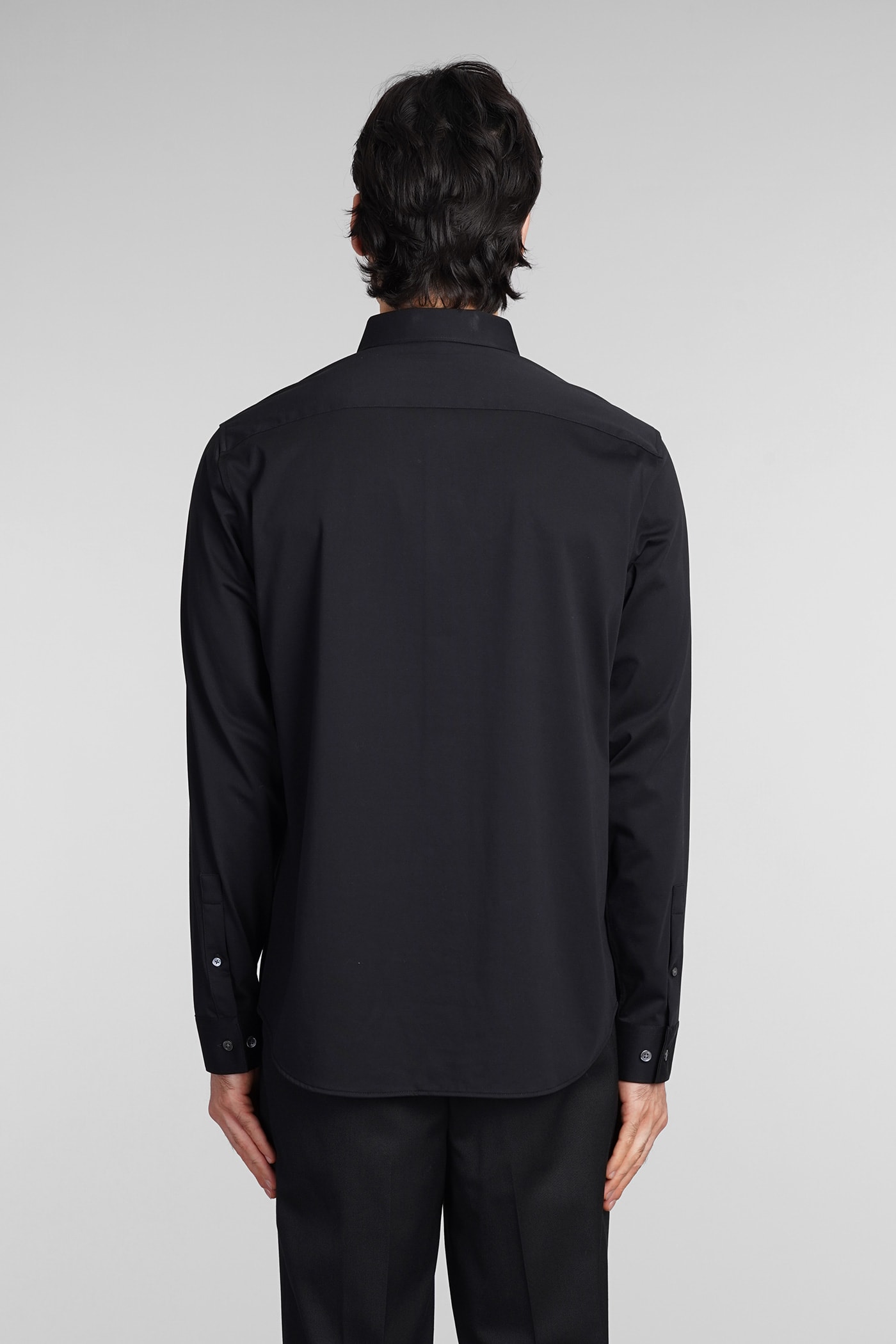 Theory Irving Linen Button Down Shirt In Black