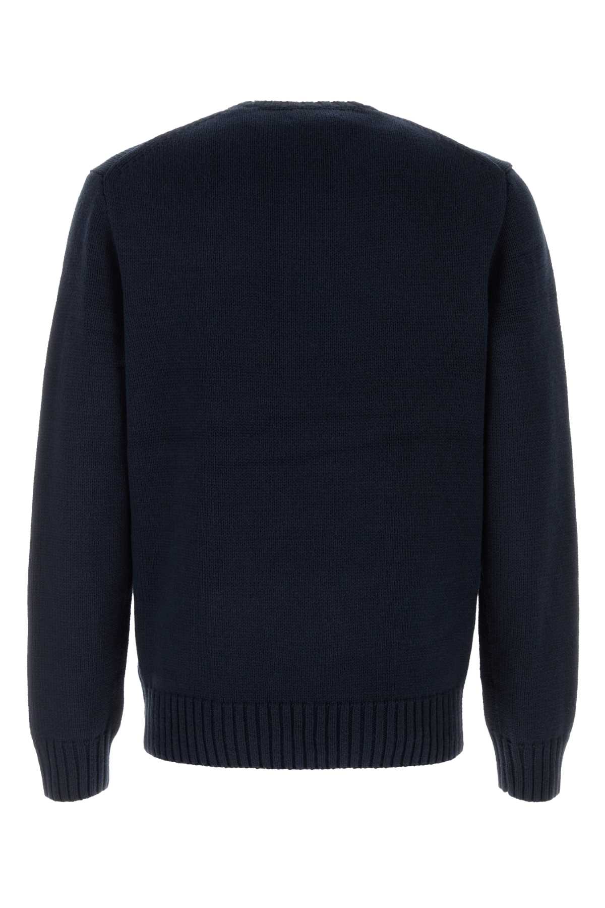 Shop Ralph Lauren Midnight Blue Cotton Sweater In Multi