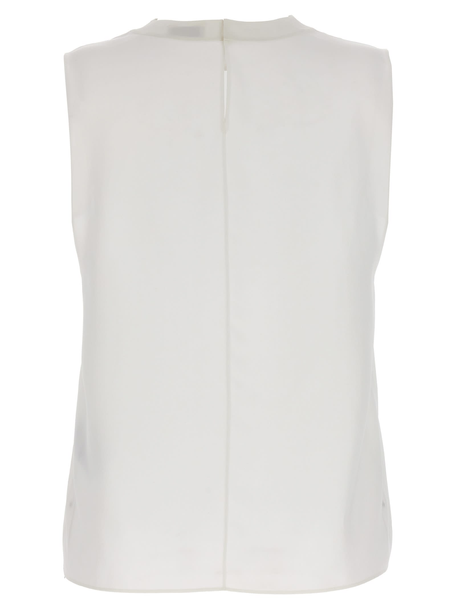 Saint Laurent Silk Top In White