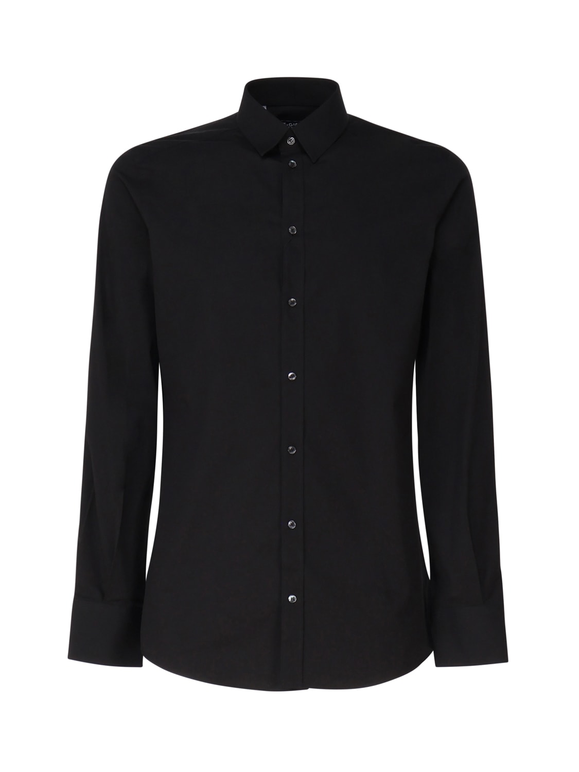 Dolce & Gabbana Shirt Made Of Stretch Cotton Poplin In Black