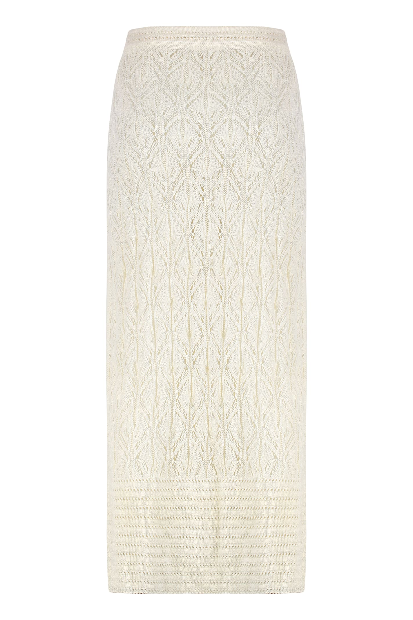 LE KASHA OPENWORK-KNIT SKIRT
