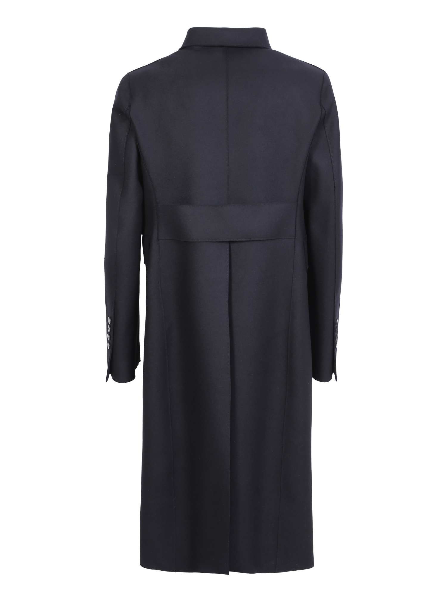 Shop Sapio Crossover Front Coat In Black