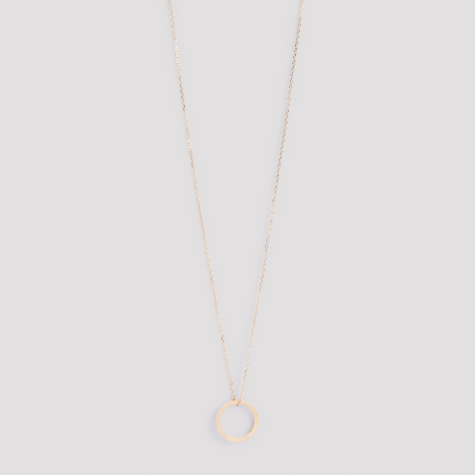 Shop Maison Margiela Logo Reference Necklace With Ring In Yellow Gold Plating Burattato