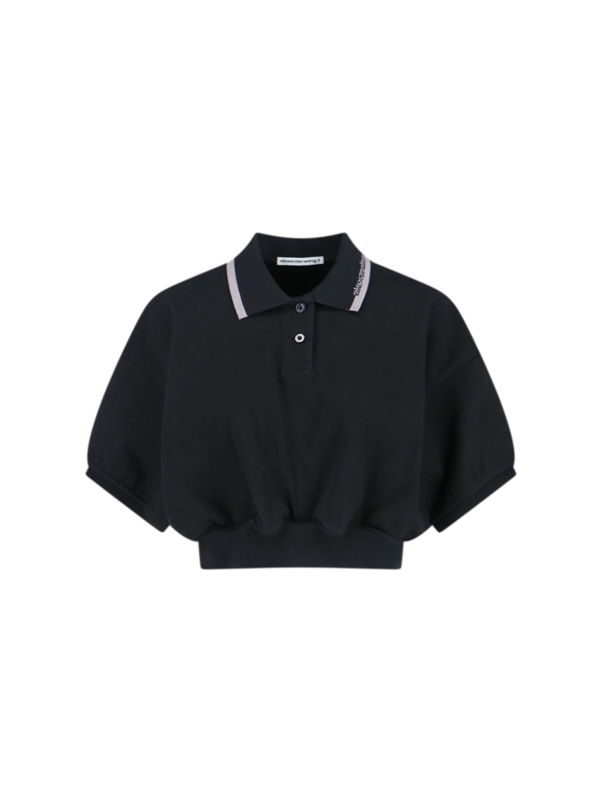 Alexander Wang Logo Polo Shirt In Black