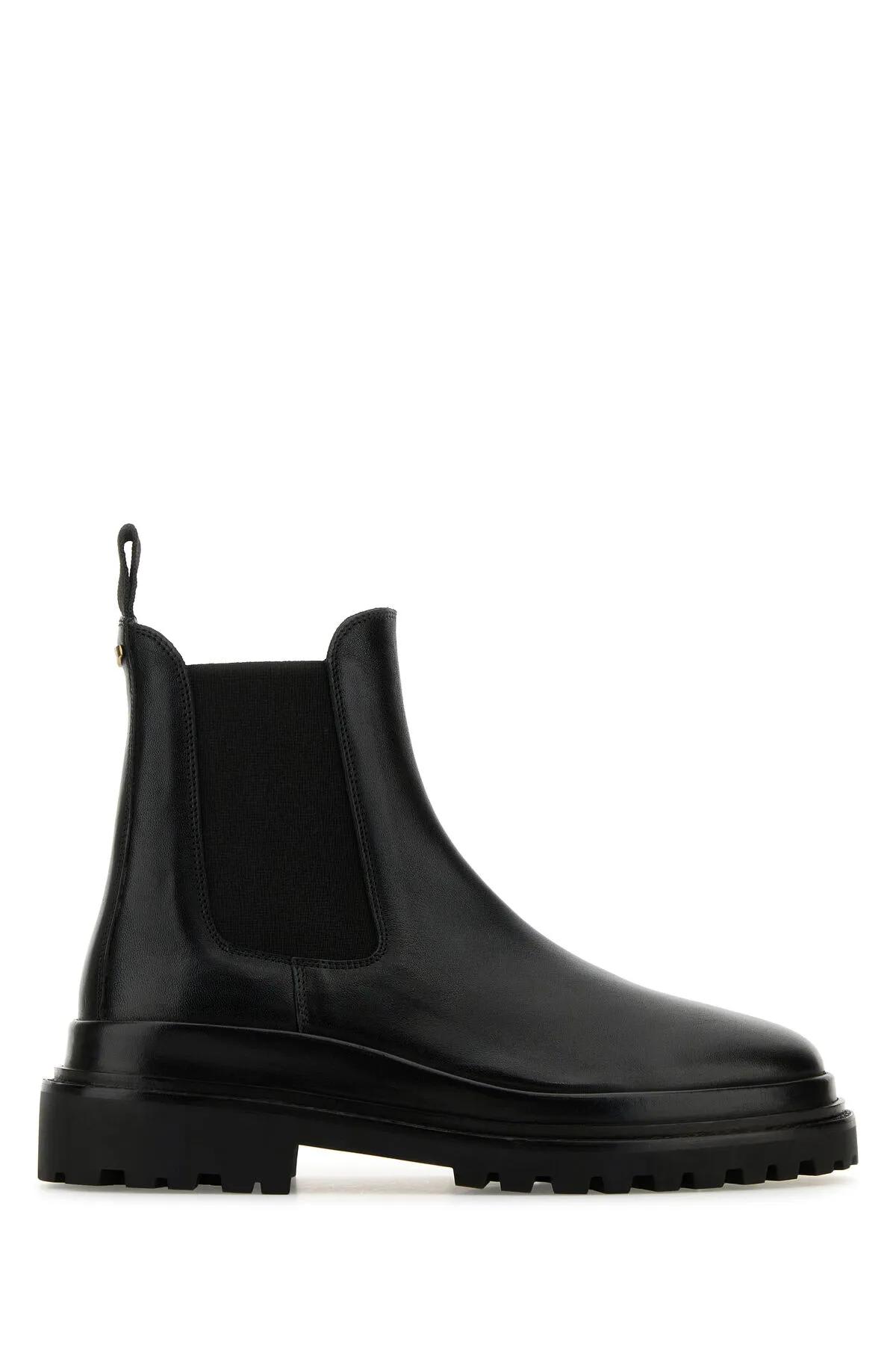 Shop Isabel Marant Black Leather Ceilee Ankle Boots