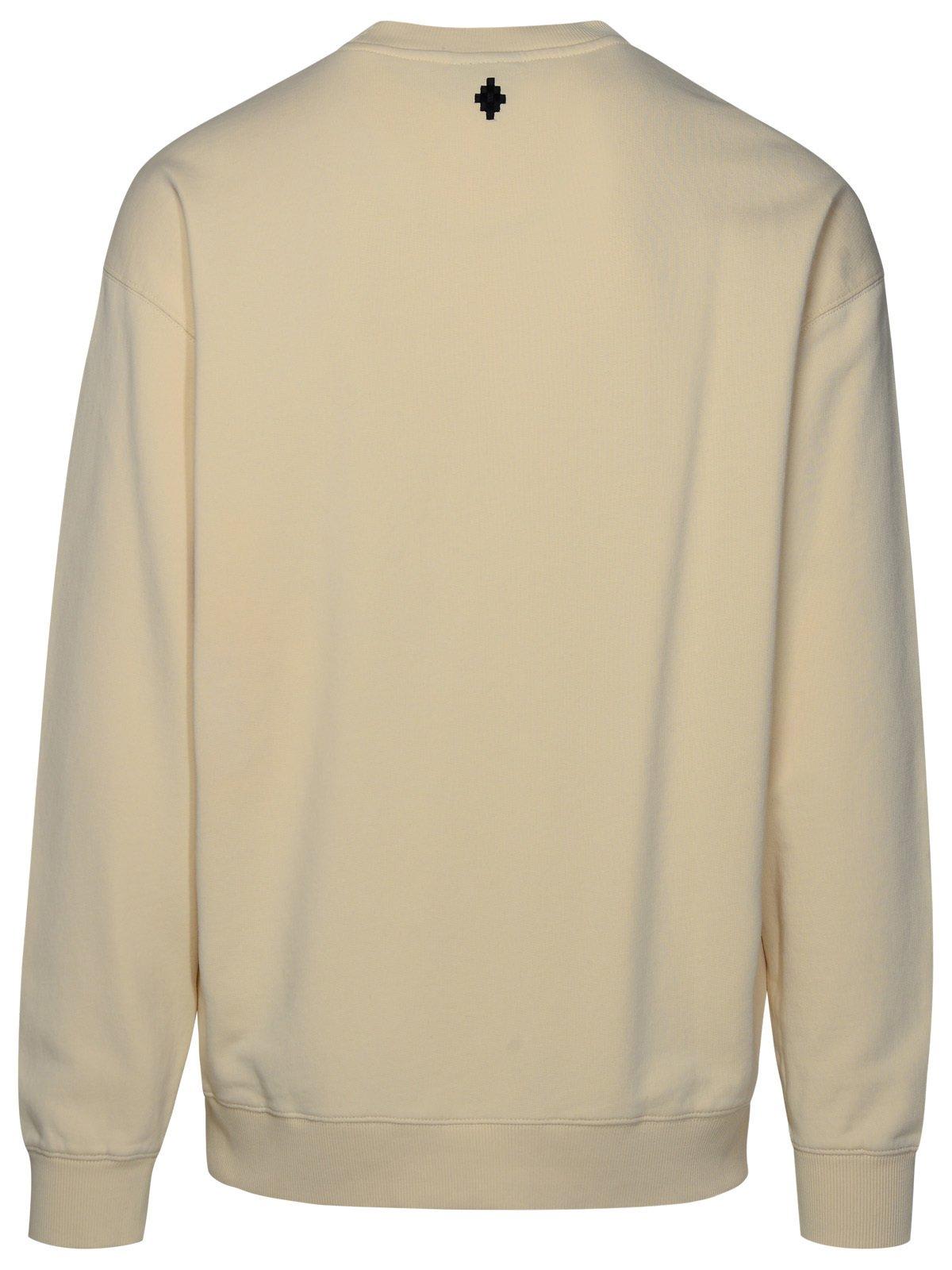 Shop Marcelo Burlon County Of Milan Quote-printed Crewneck Sweatshirt In Beige