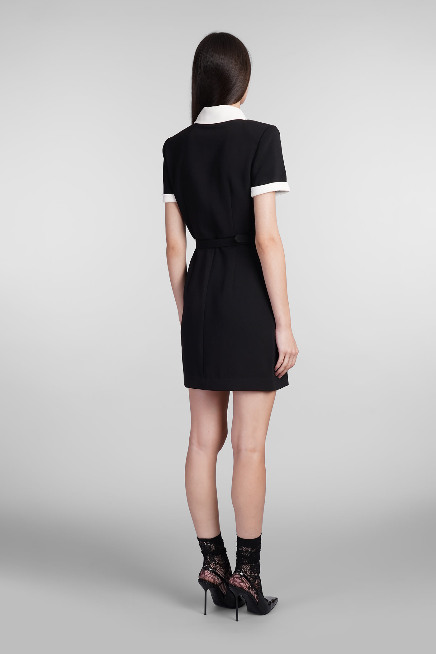 Shop Self-portrait Dress In Black Polyester