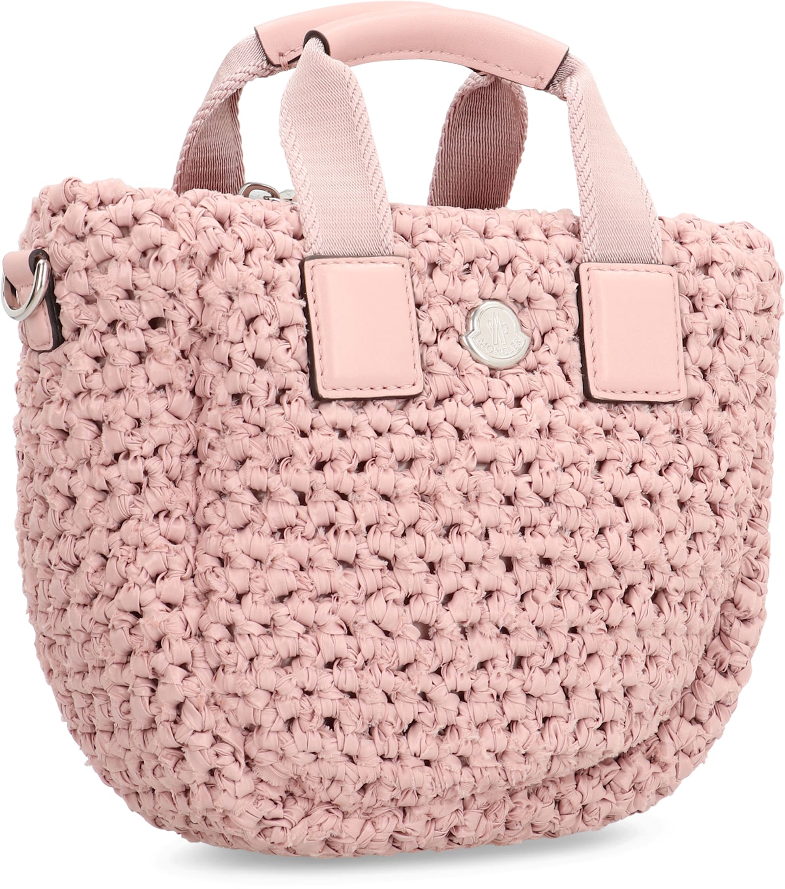 Moncler Small Caradoc Tote Bag In Pink