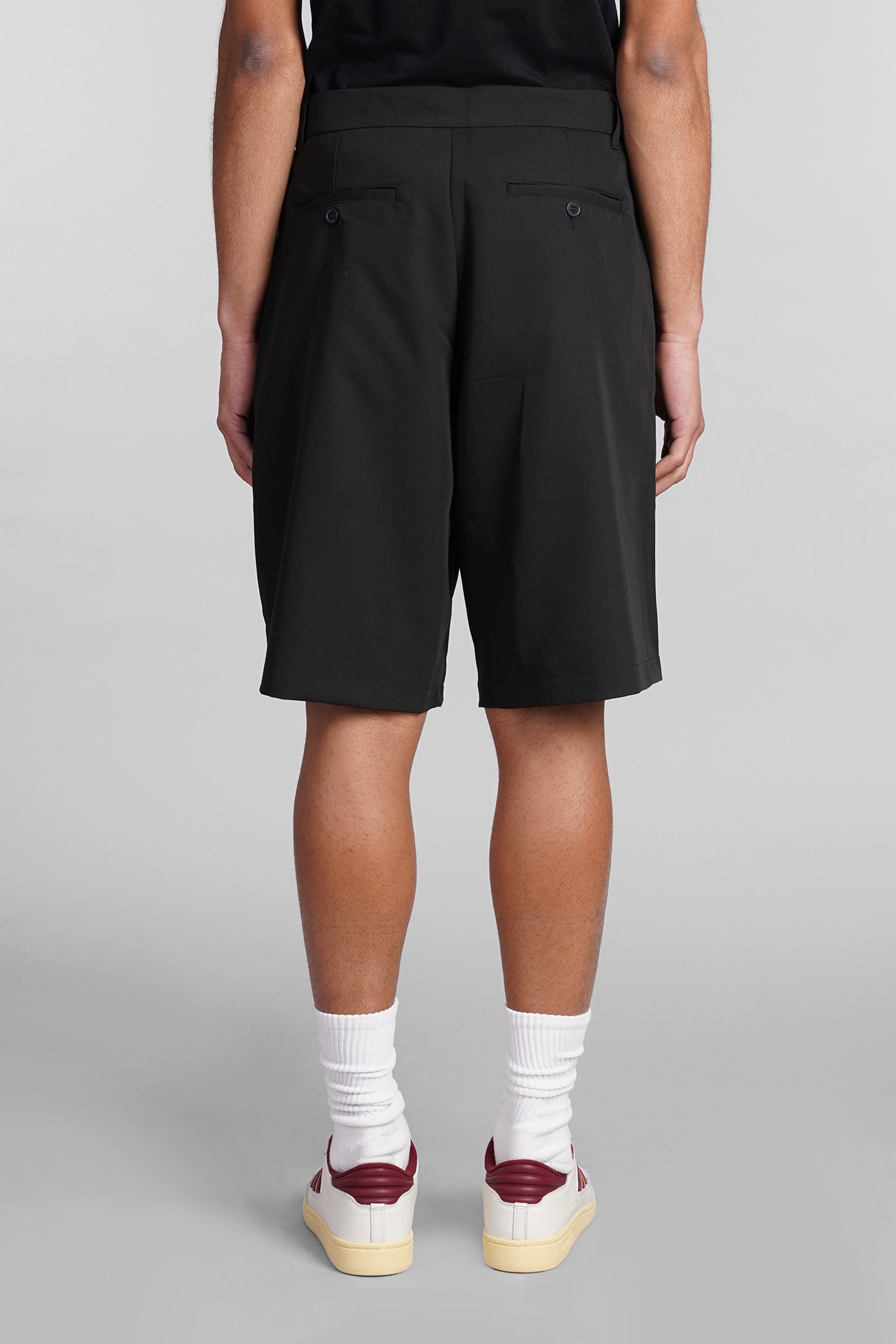 Shop Family First Milano Shorts In Black Polyester