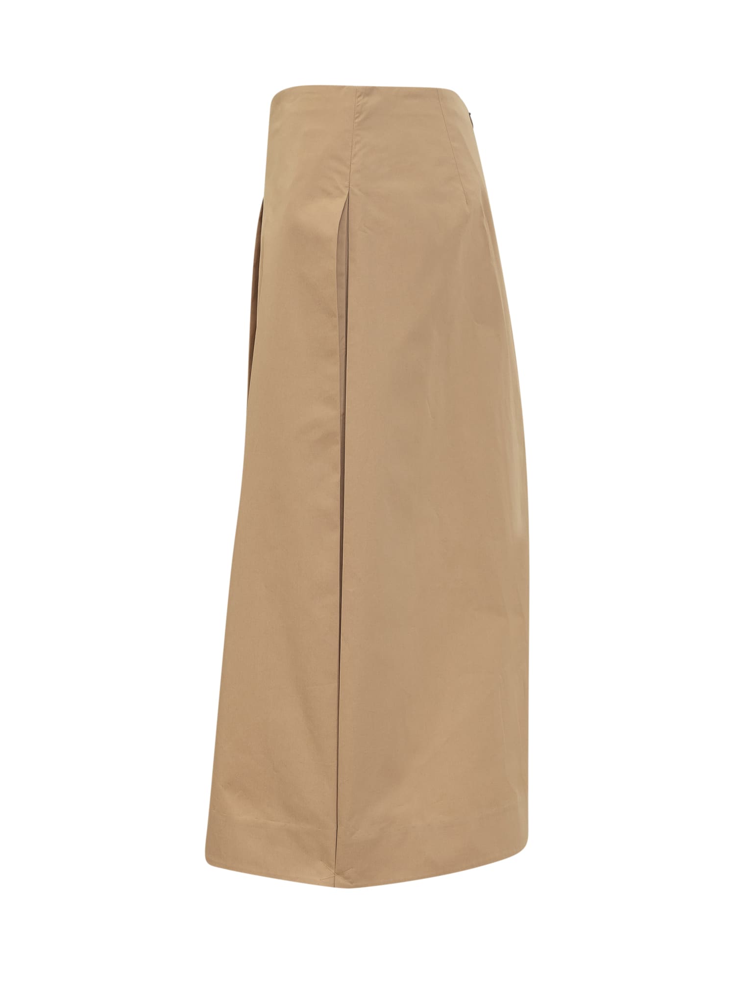 Shop Tory Burch Pleated Skirt In Naturale