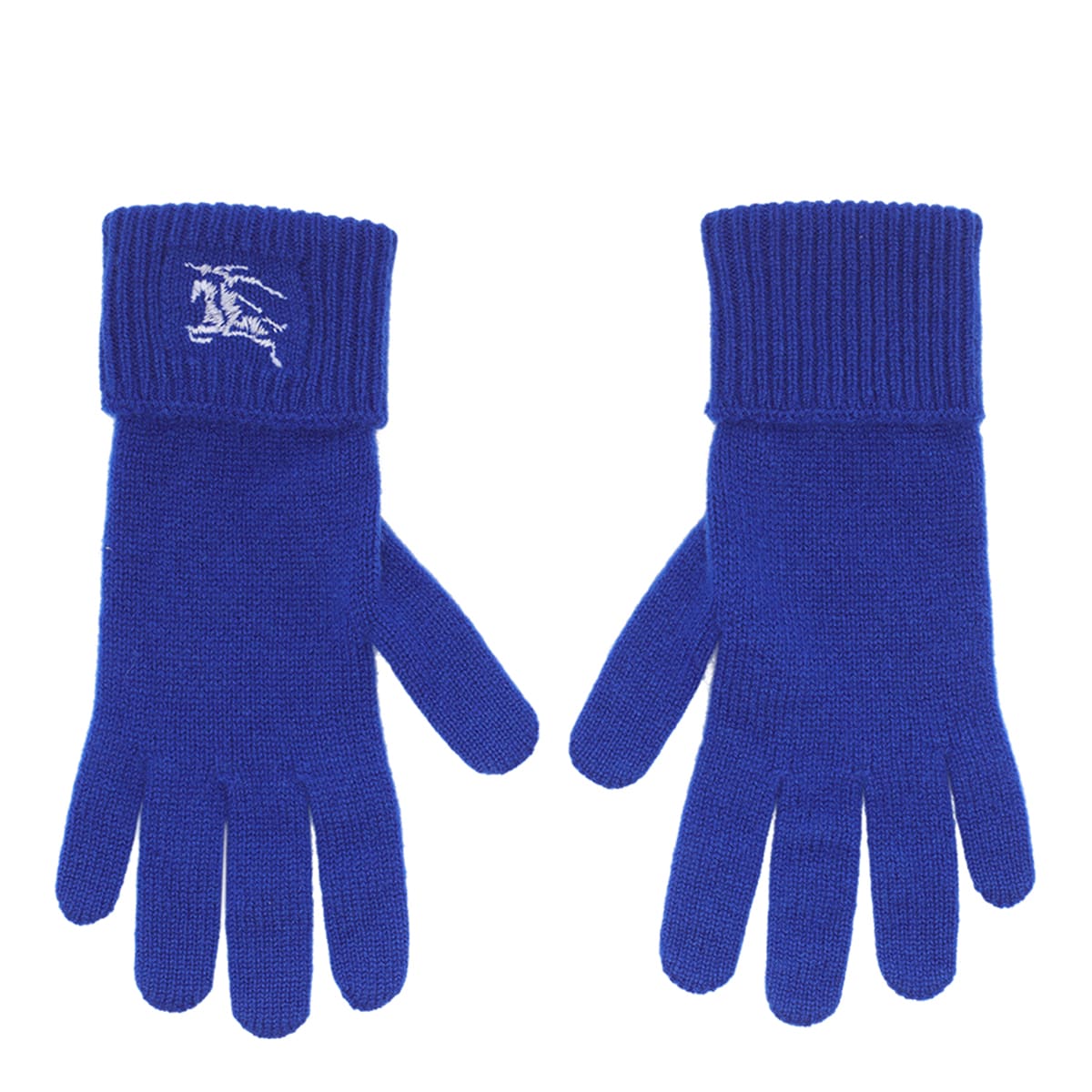 Shop Burberry Ekd Gloves In Blue
