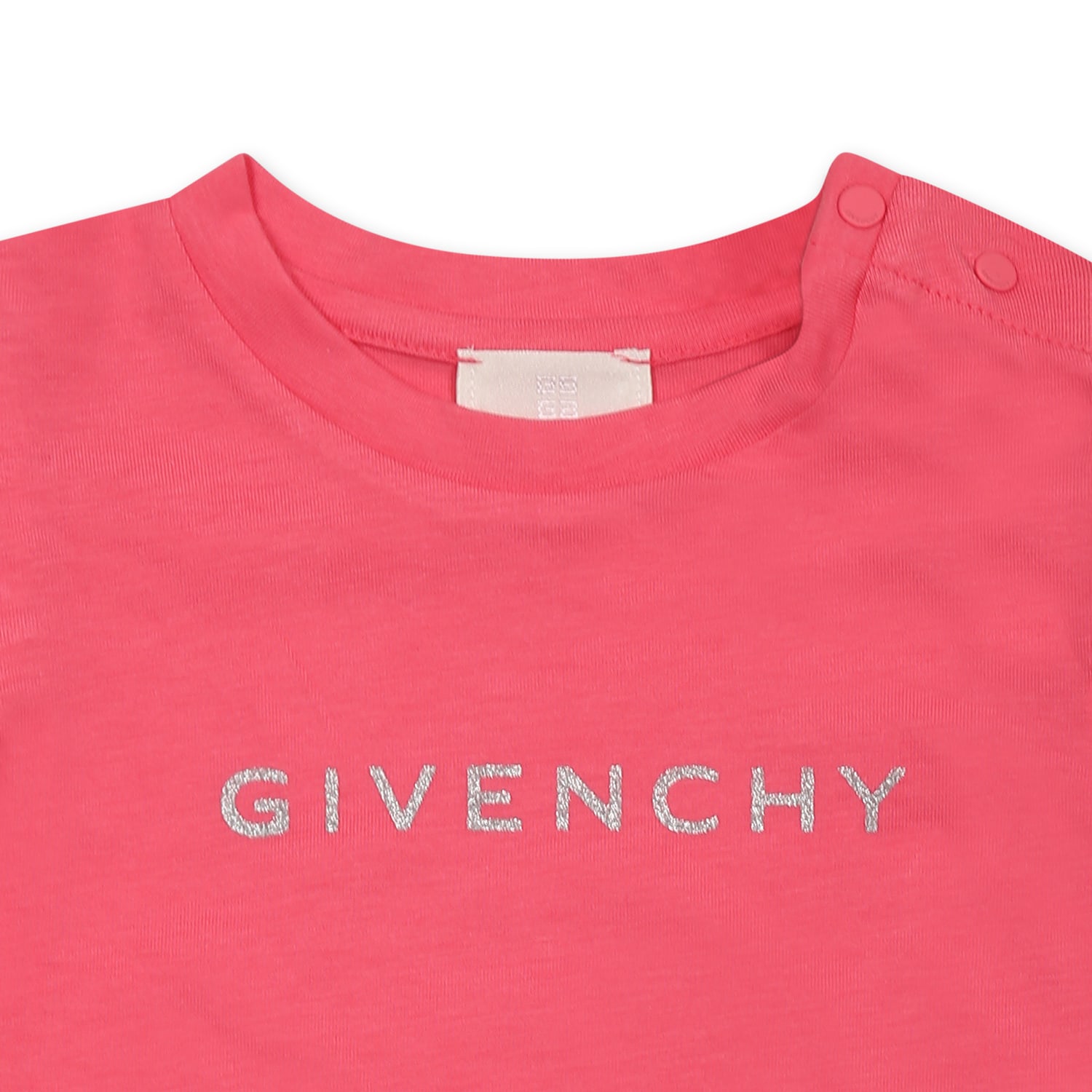Givenchy Fuchsia T-shirt For Baby Girl With Logo In Pink