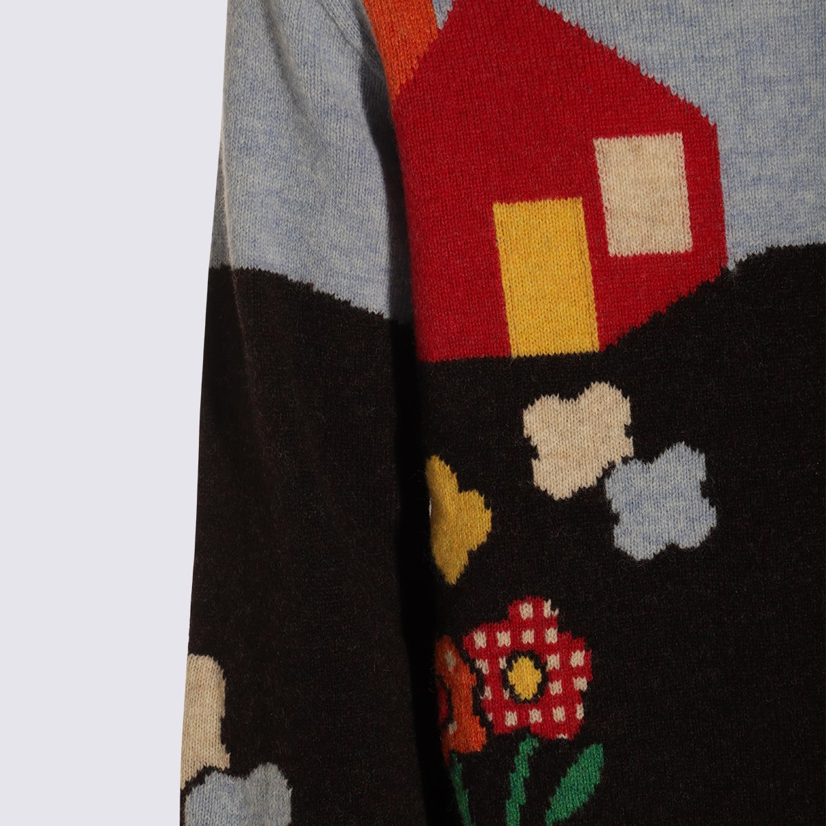 Moschino Multicolor Cashmere Knitwear In Black