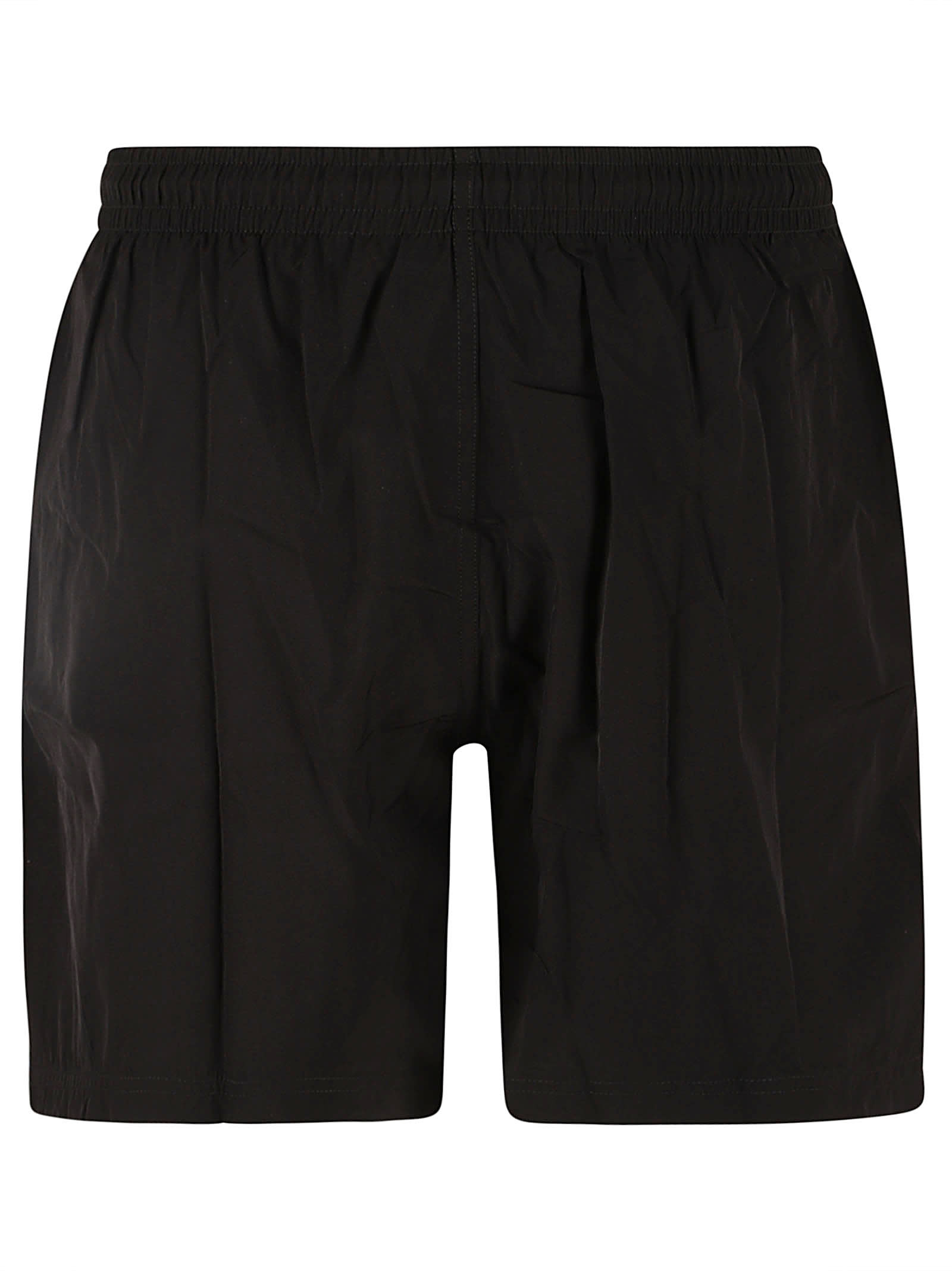 Shop Alexander Mcqueen Varsity Skull Swim Shorts In Black/khaki