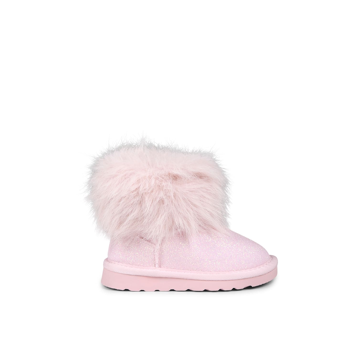 Shop Monnalisa Pink Ankle Boots For Girl With Herat