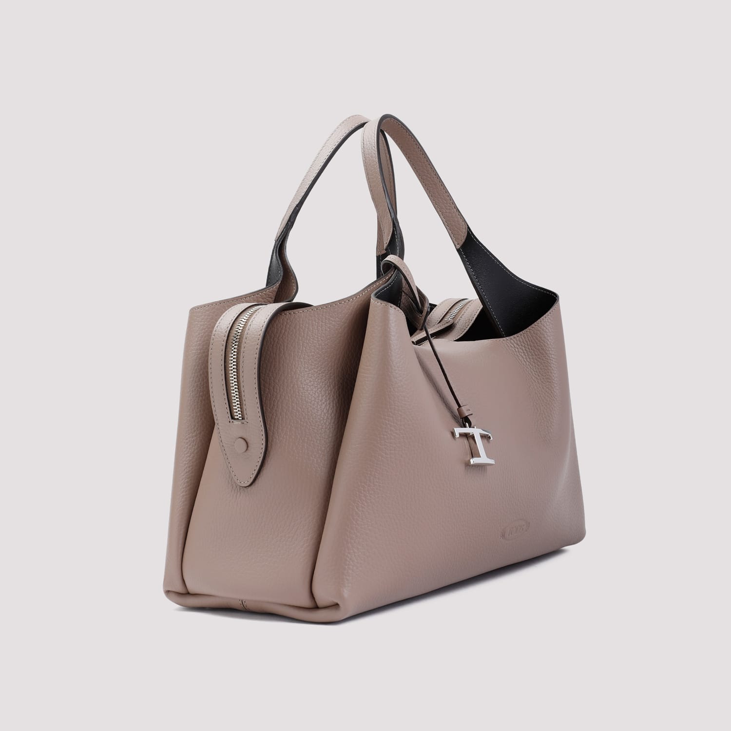 Shop Tod's Bauletto Handbag In Creta Chiaro