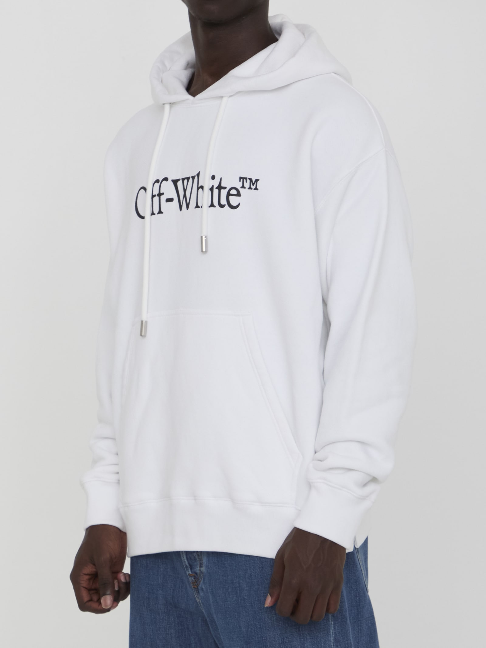 Shop Off-white Big Bookish Skate Hoodie In White