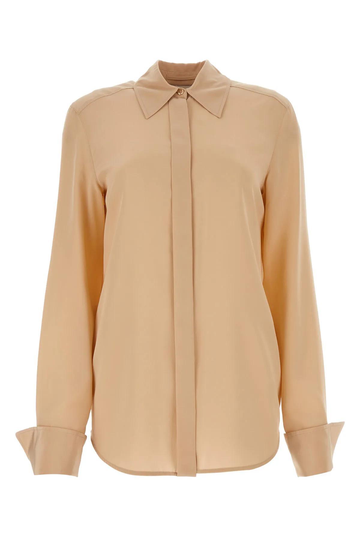 Shop Sportmax Skin Pink Silk Lelia Shirt In Nude