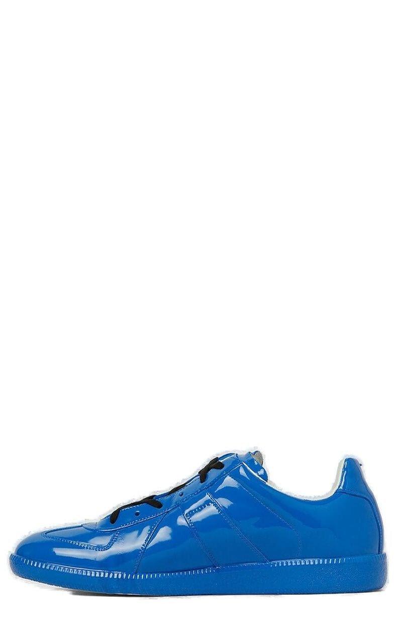 Shop Maison Margiela Replica Lace-up Sneakers In Blue