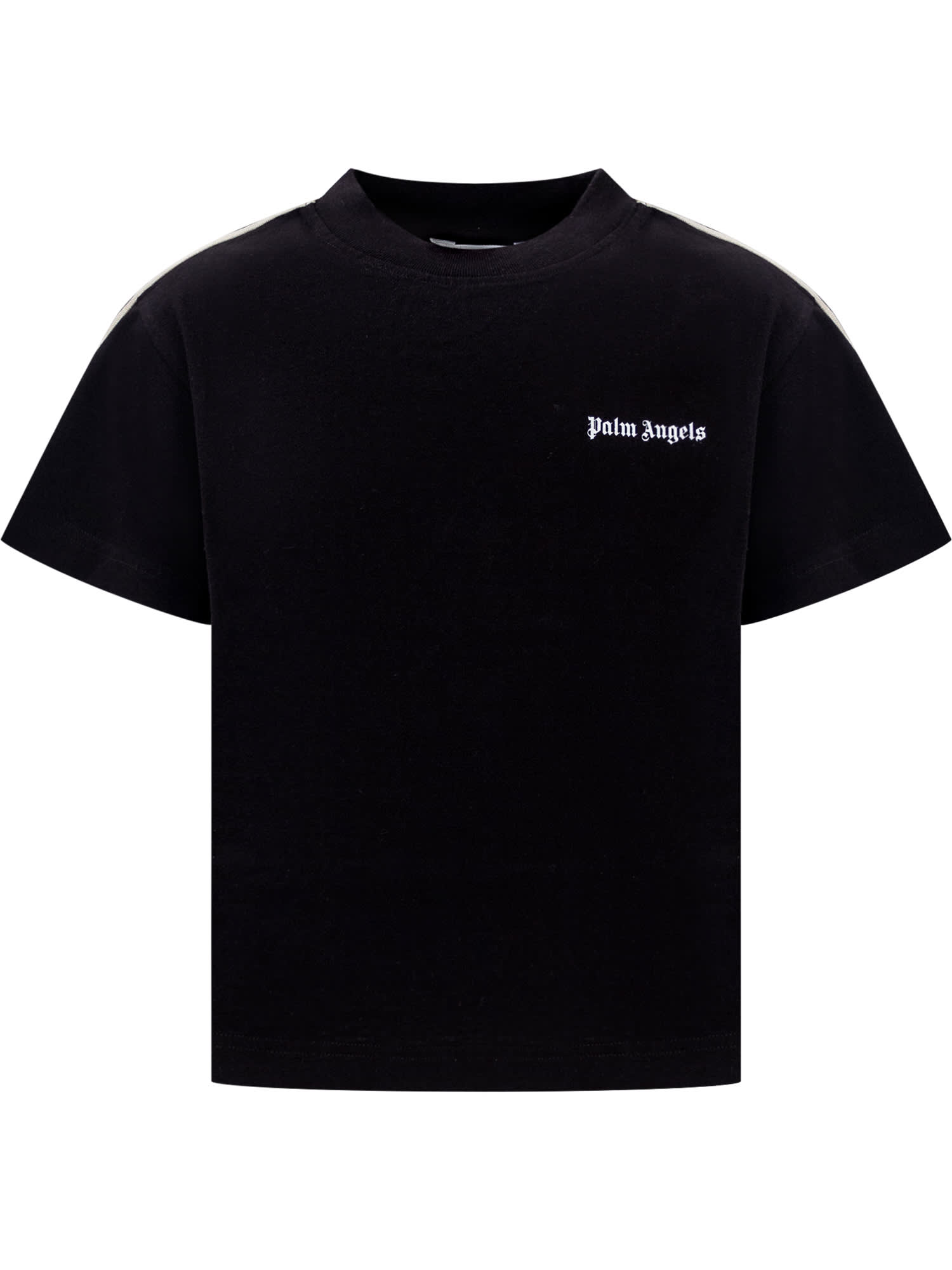 Shop Palm Angels Logo T-shirt In Black