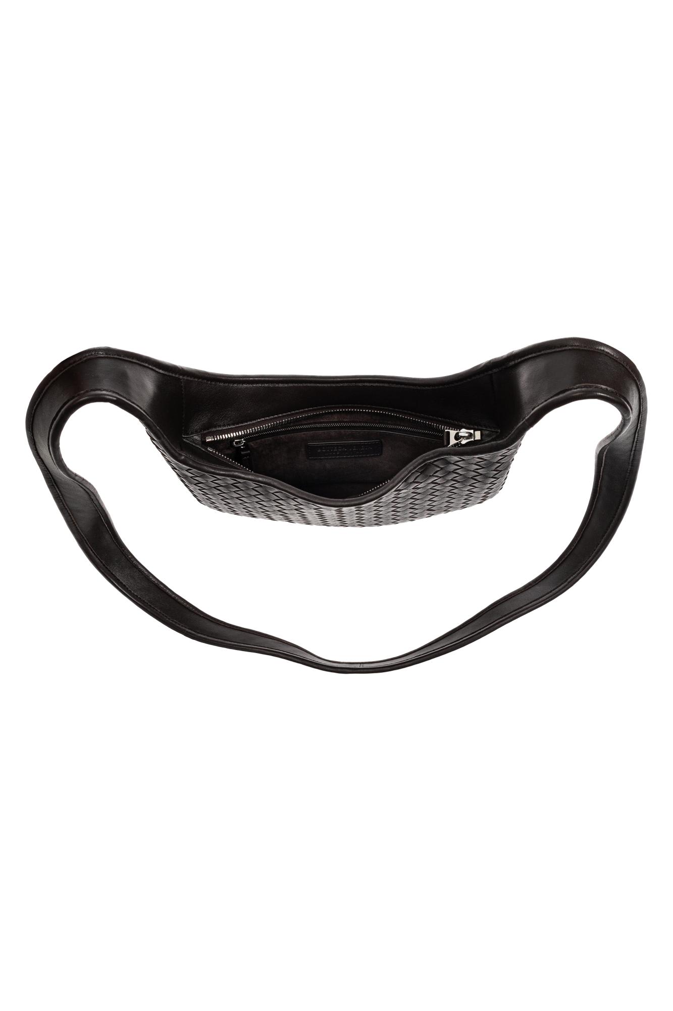 Bottega Veneta Men Fondant Small Veneto Crossbody Bag In Brown