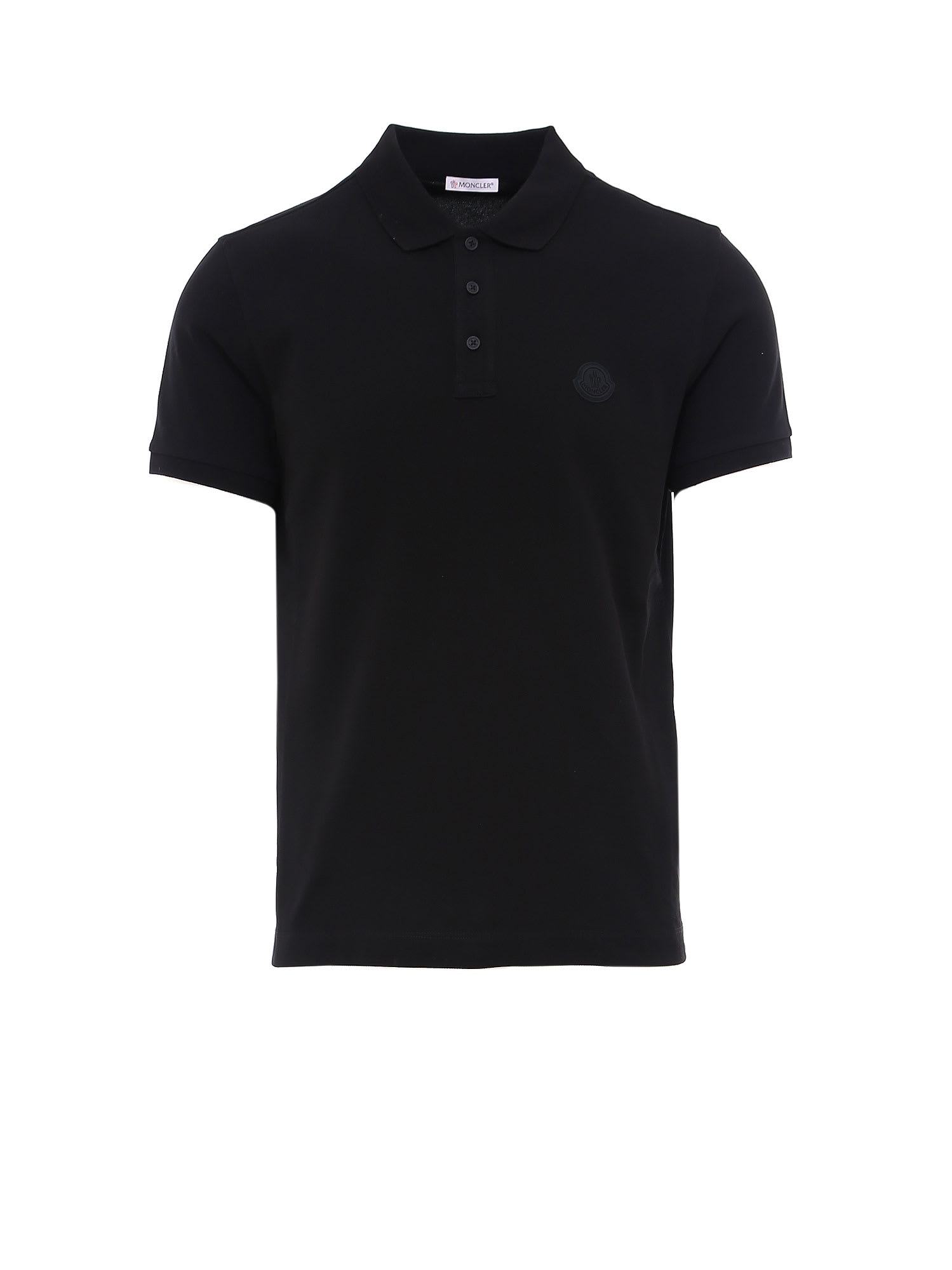 black moncler polo shirt