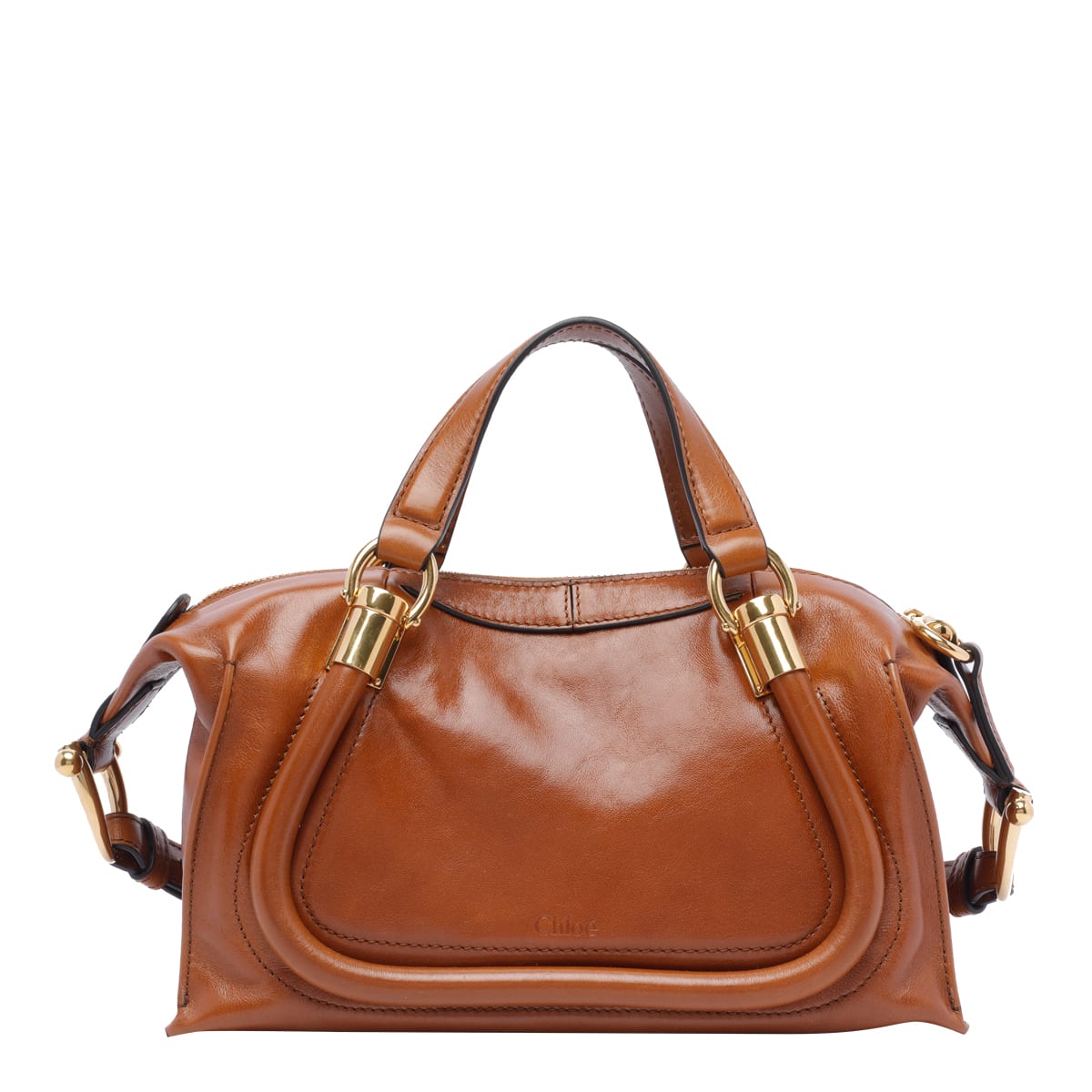 Shop Chloé Small Paraty 24 Shoulder Bag In Brown