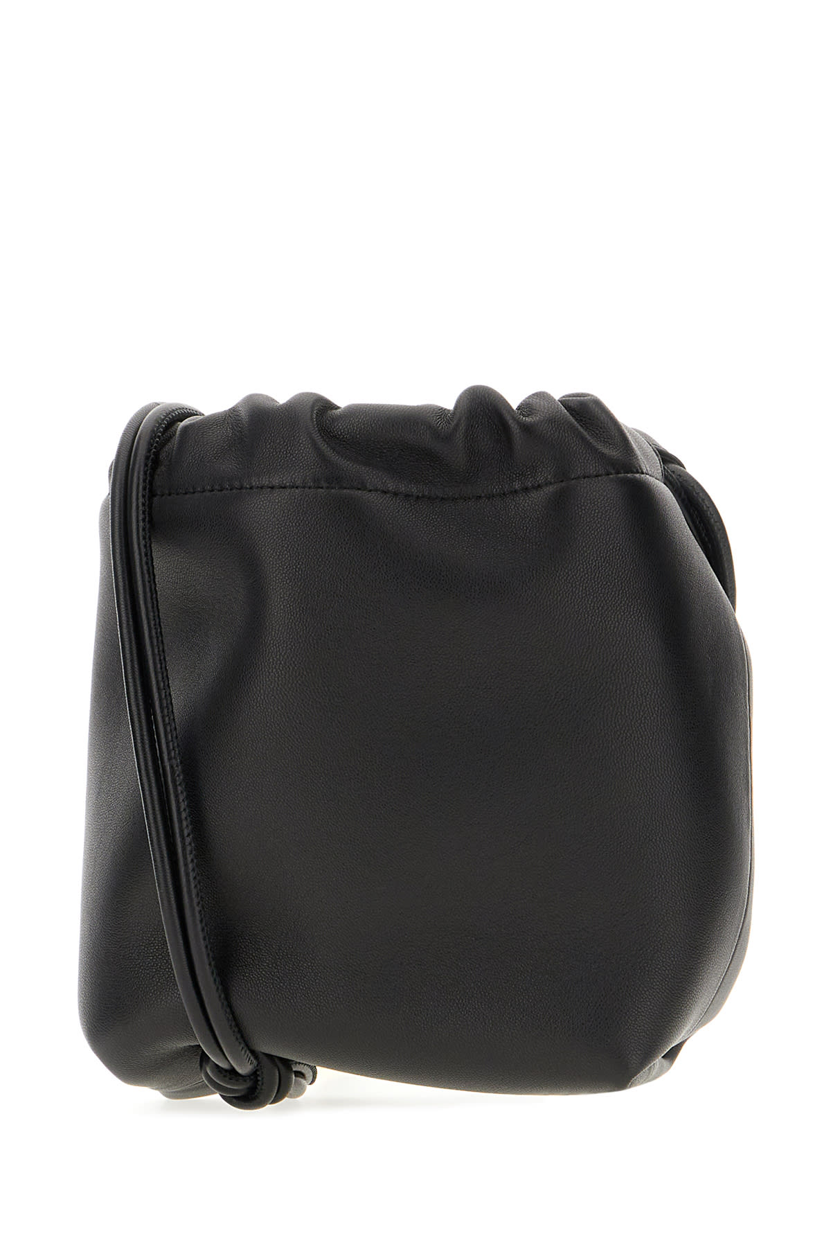 Shop Valentino Black Nappa Leather Bucket Bag In Nero