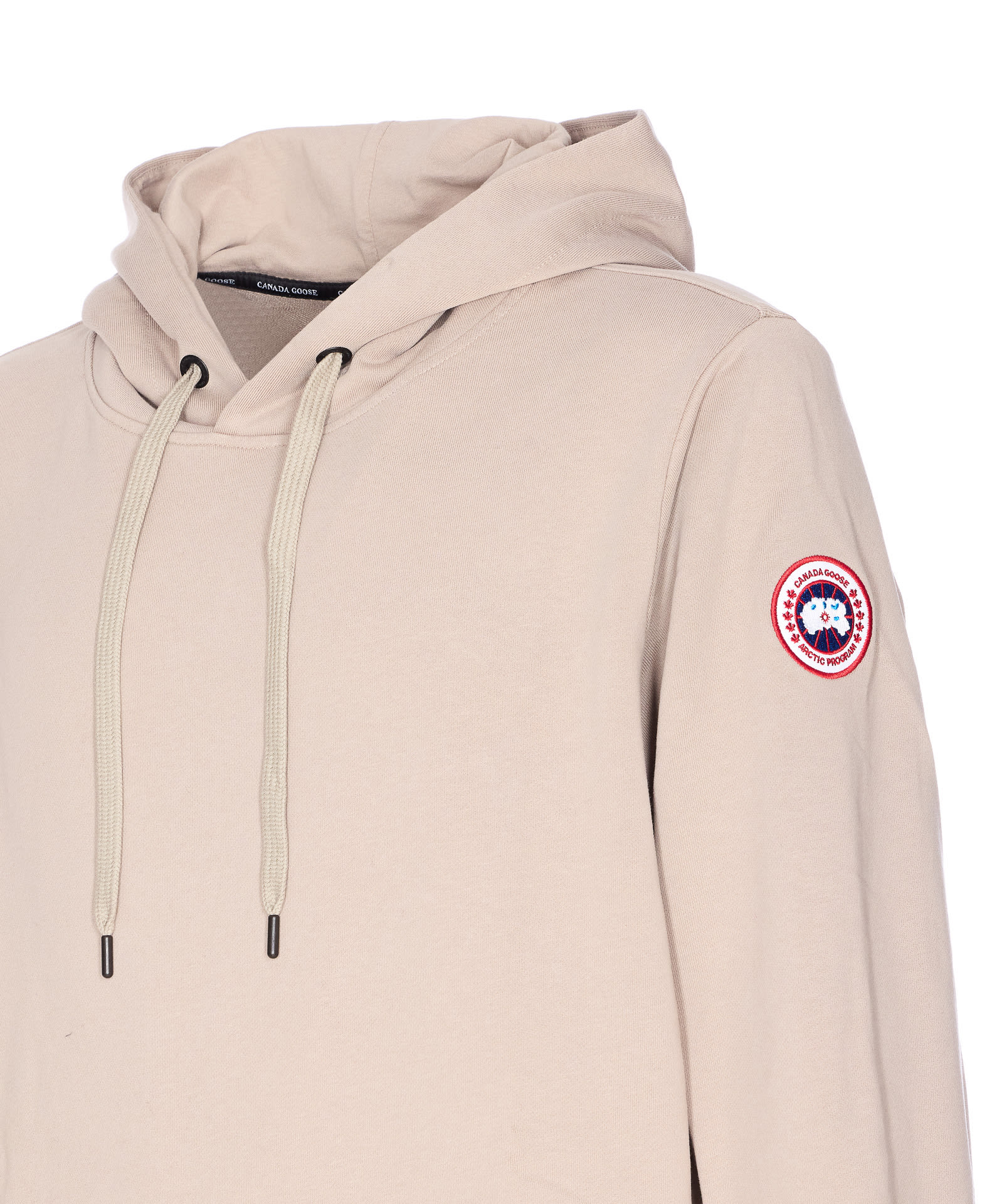 Canada Goose Men Taupe Drawstring Hood Long Sleeves Front Pouch Pocket In Neutral