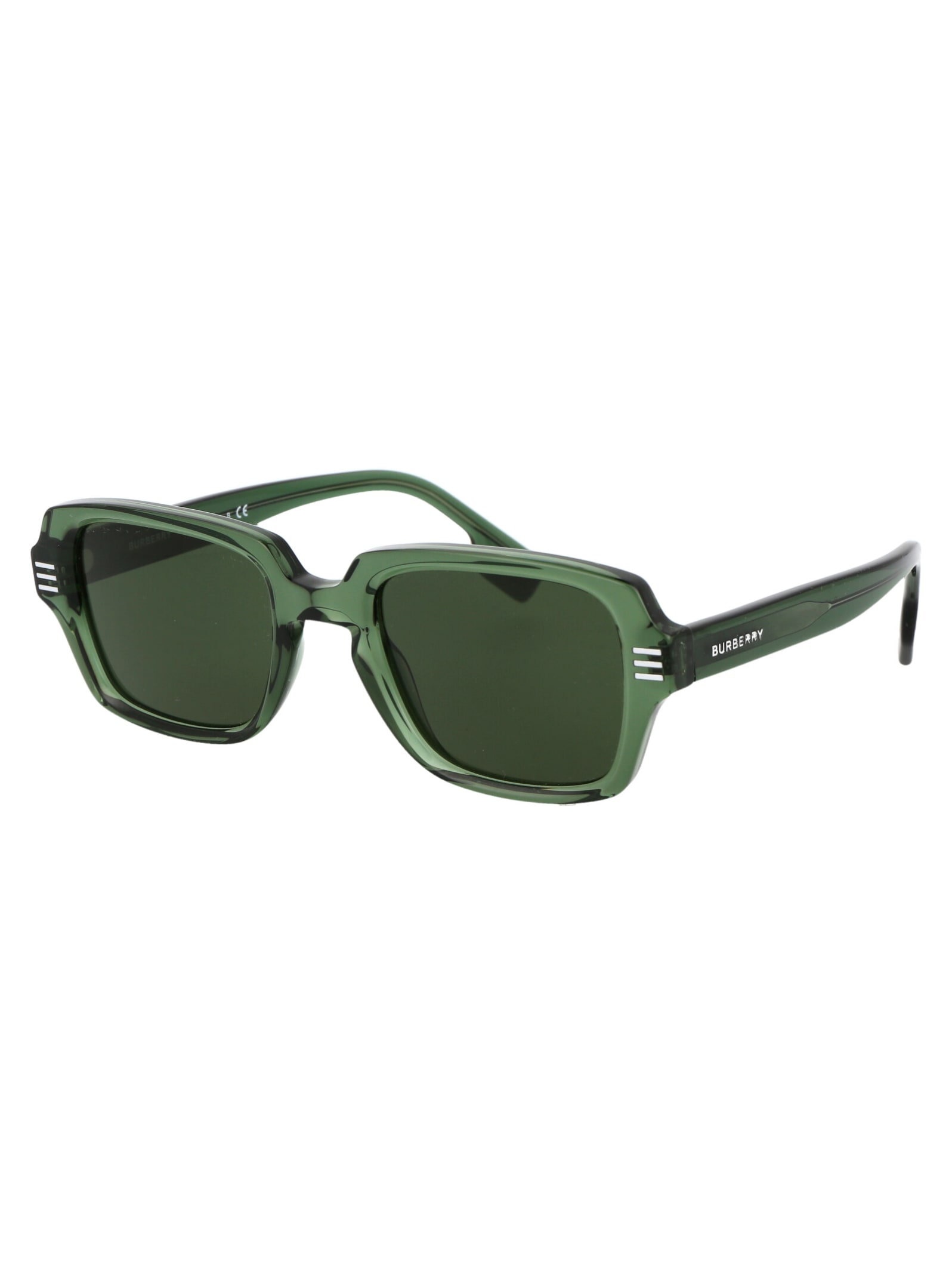 Burberry Eyewear Eldon Square-frame Sunglasses In Green