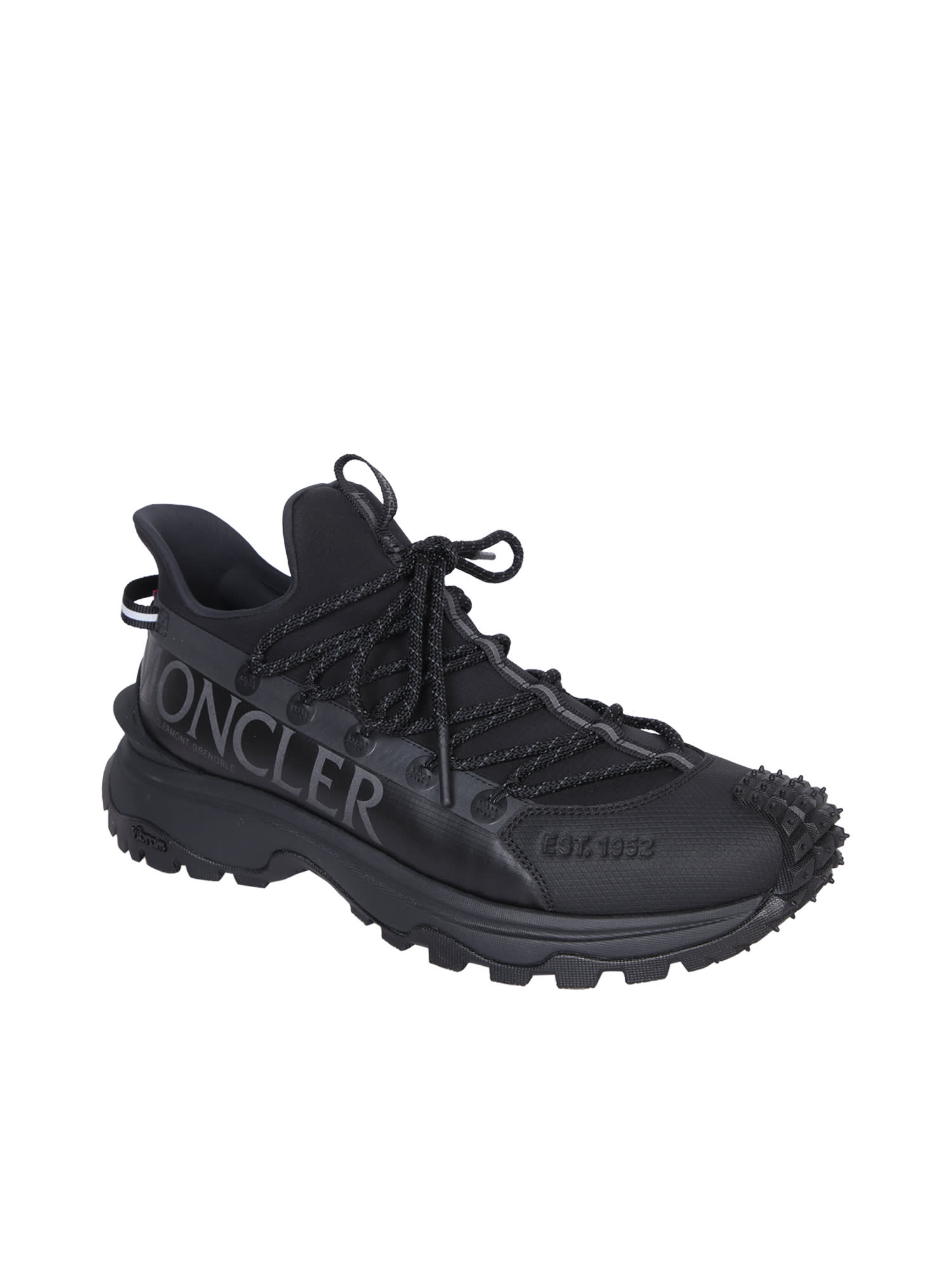 Shop Moncler Trailgrip Lite2 Low Black Sneakers