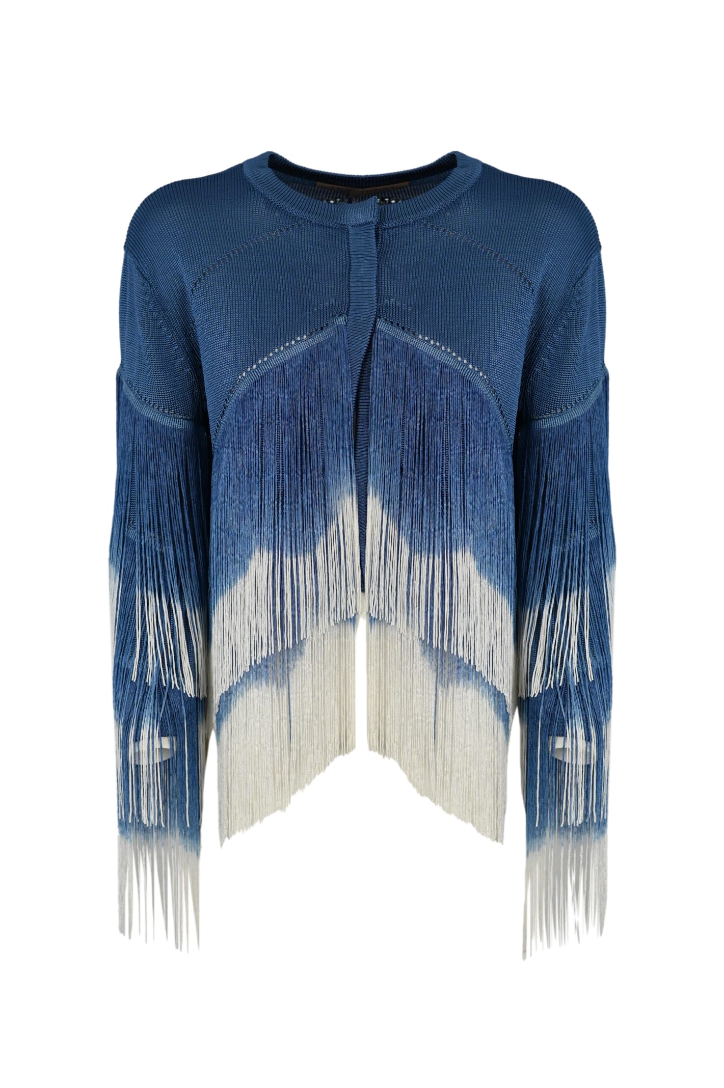Twinset Cardigan With Shaded Fringes