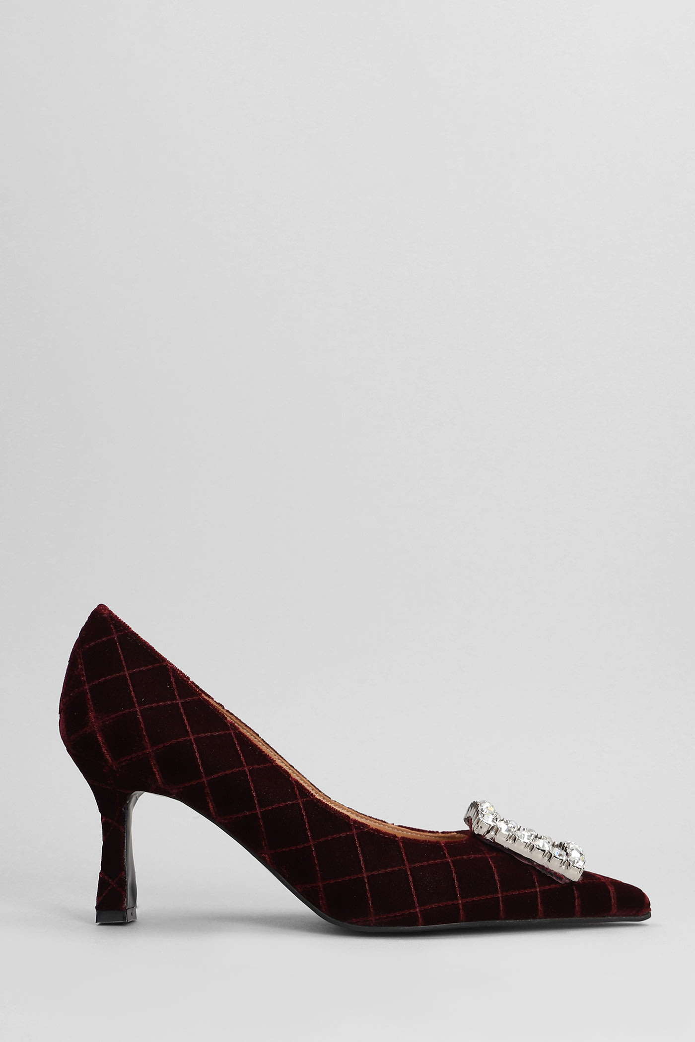 Lilly Pumps In Bordeaux Velvet