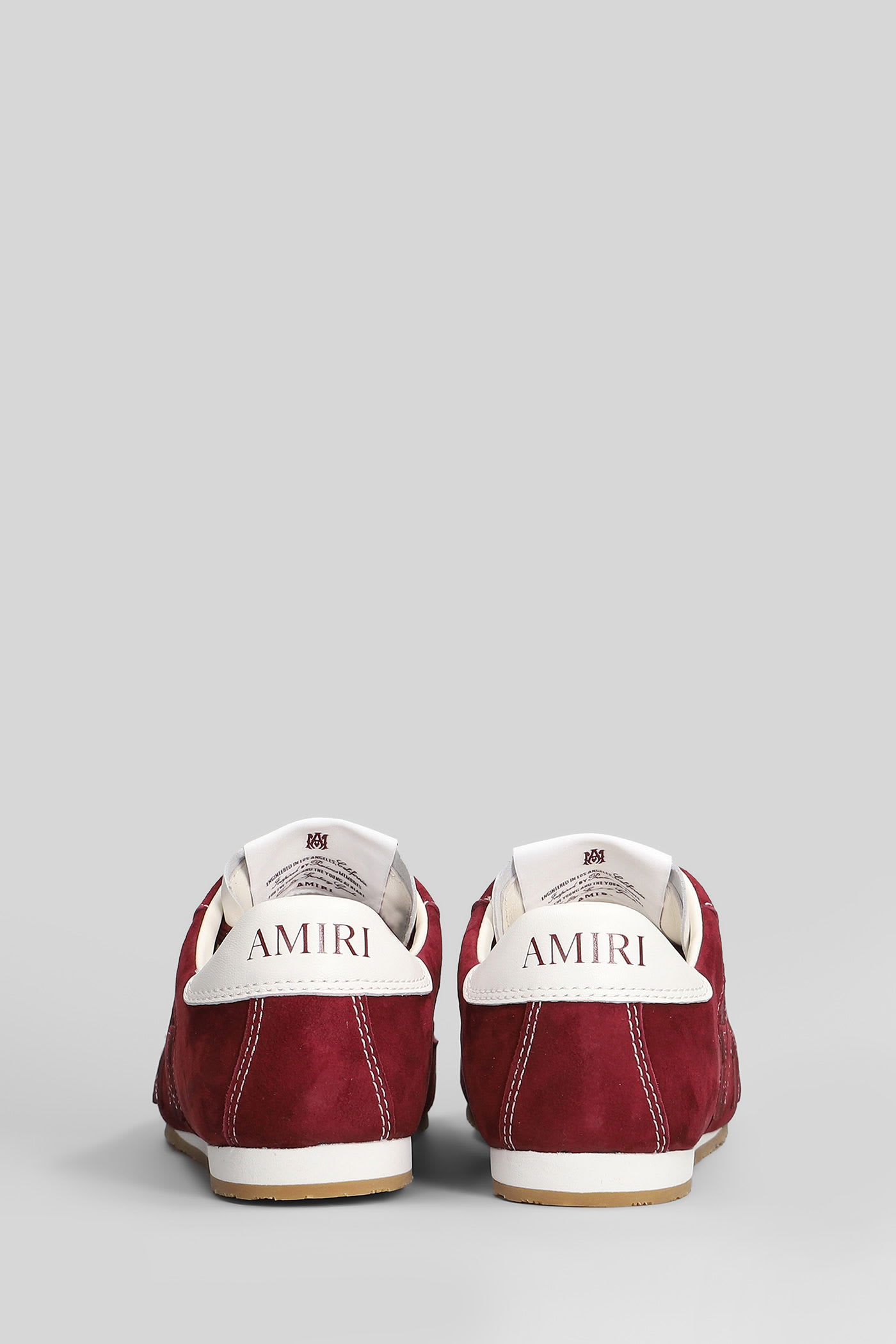 Amiri Pacific Flat Sneakers In Red Suede In Red