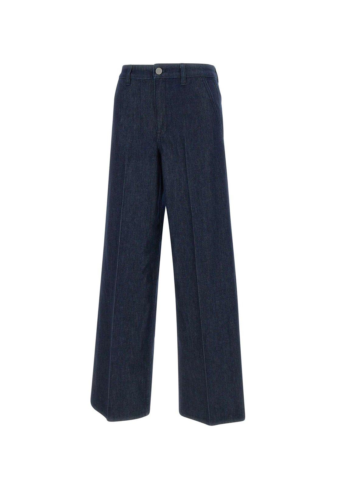 Wide-leg Mid Rise Jeans