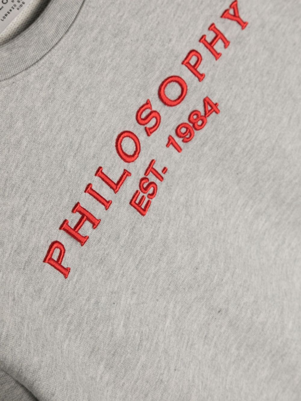 Shop Philosophy Di Lorenzo Serafini Felpa Con Logo In Gray