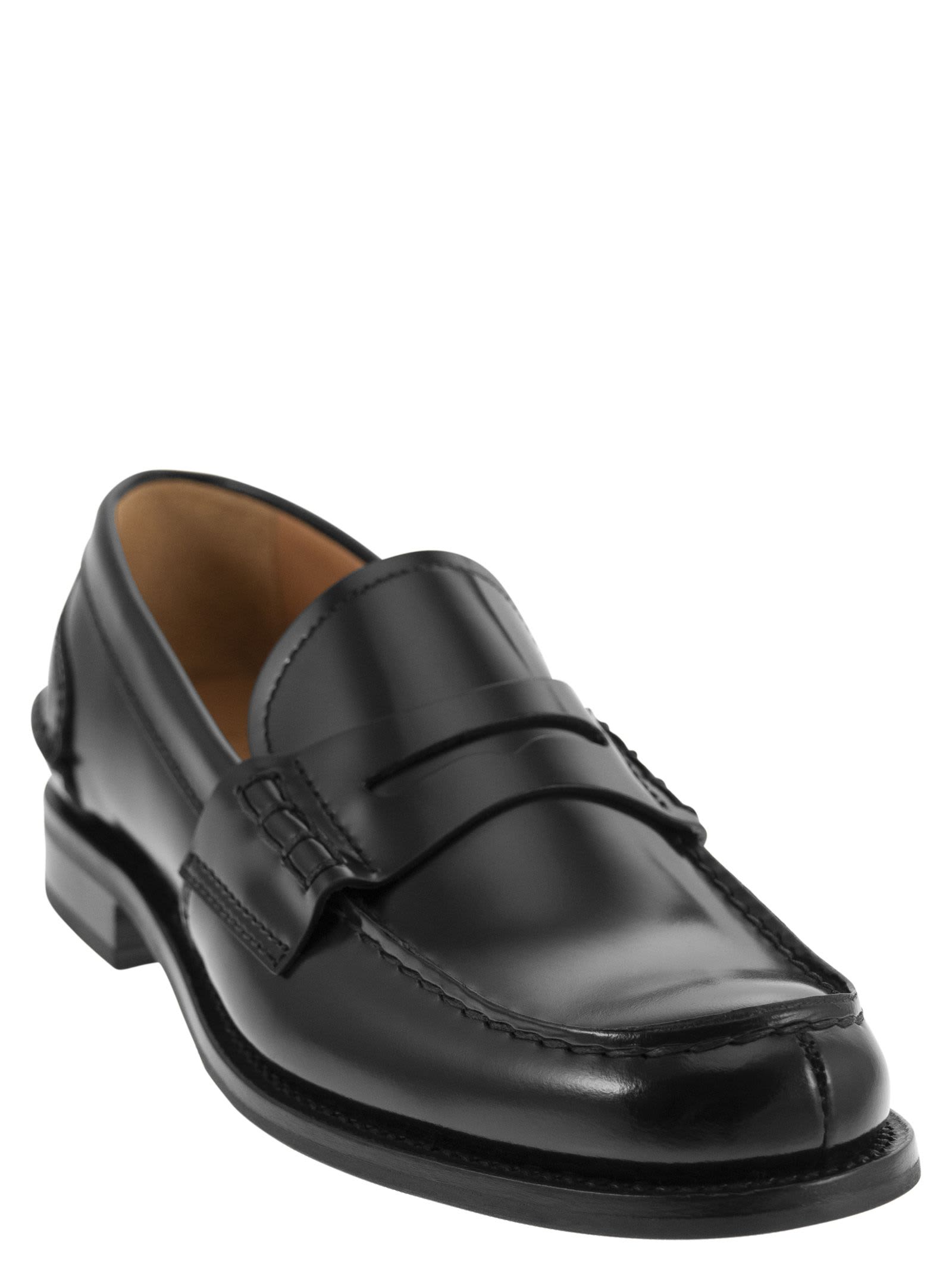 Shop Church's Pembrey W 5 Polished Fumè Loafer In Black