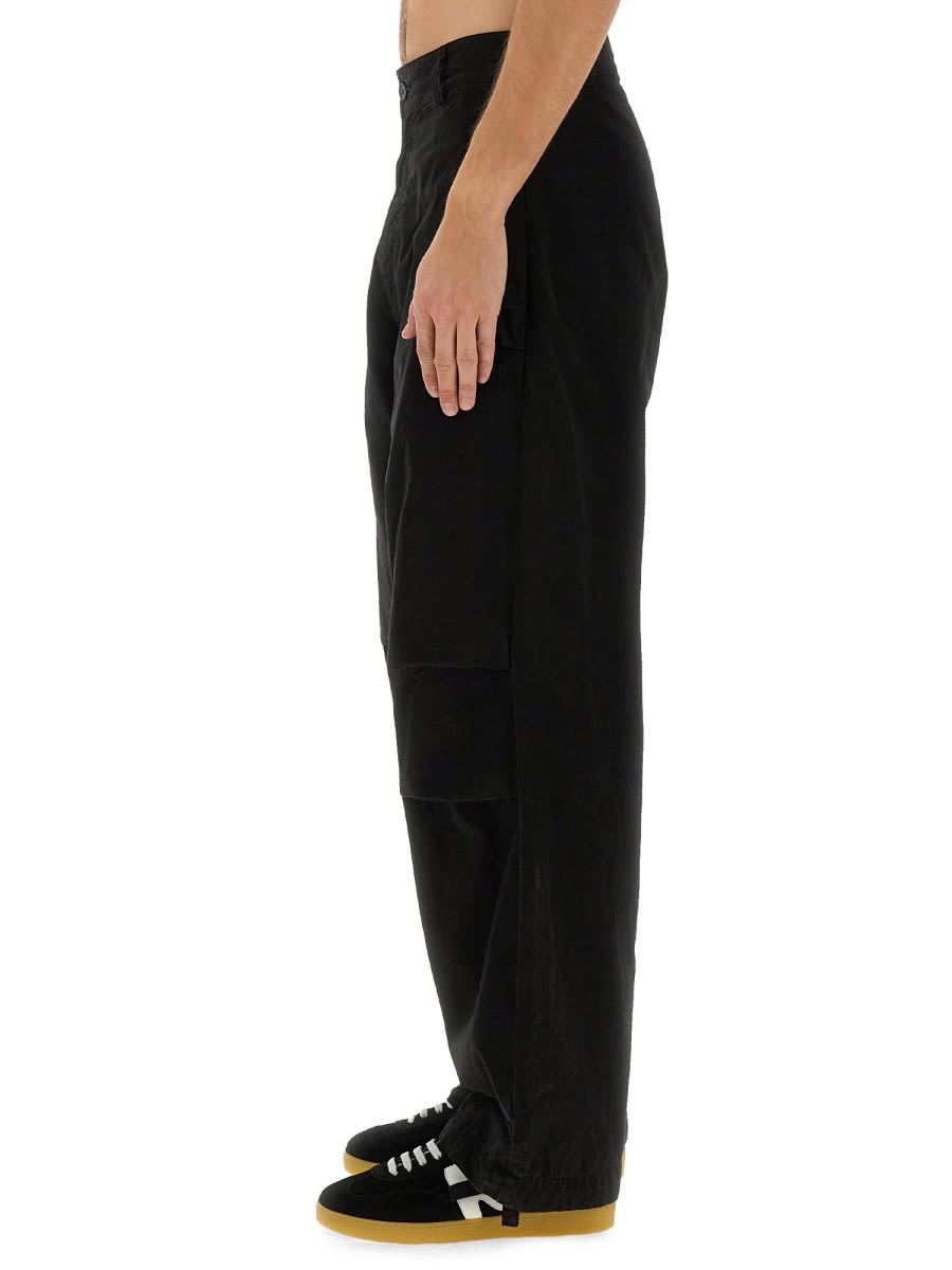 Msgm Utility Cargo Pant With Multiple Pockets In Black