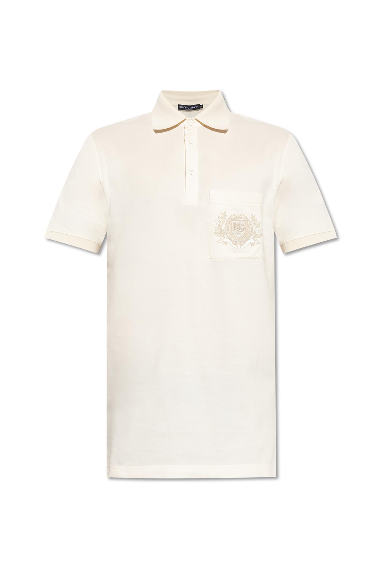 Dolce & Gabbana Polo With Pocket In White