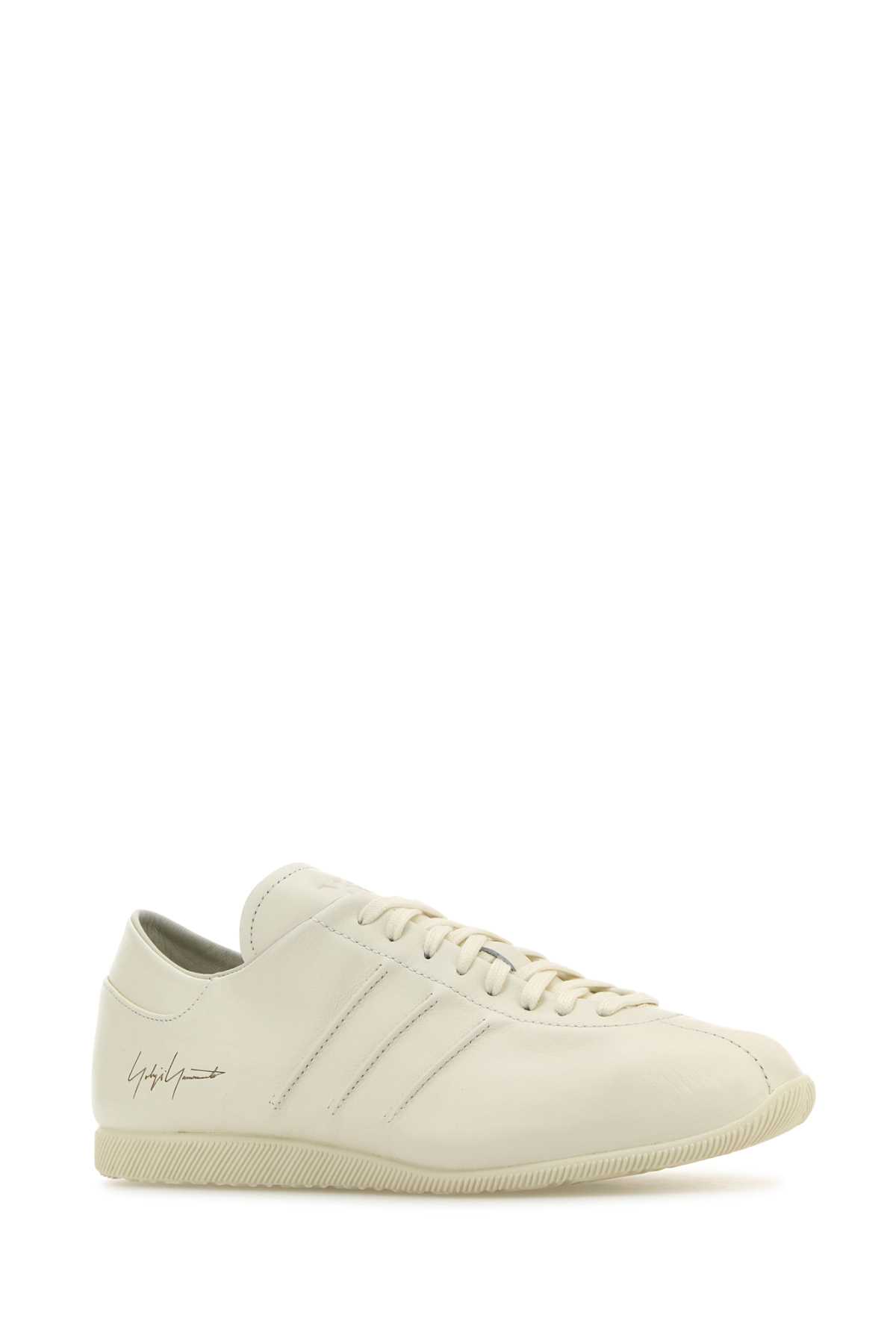 Shop Y-3 White Leather Sneakers