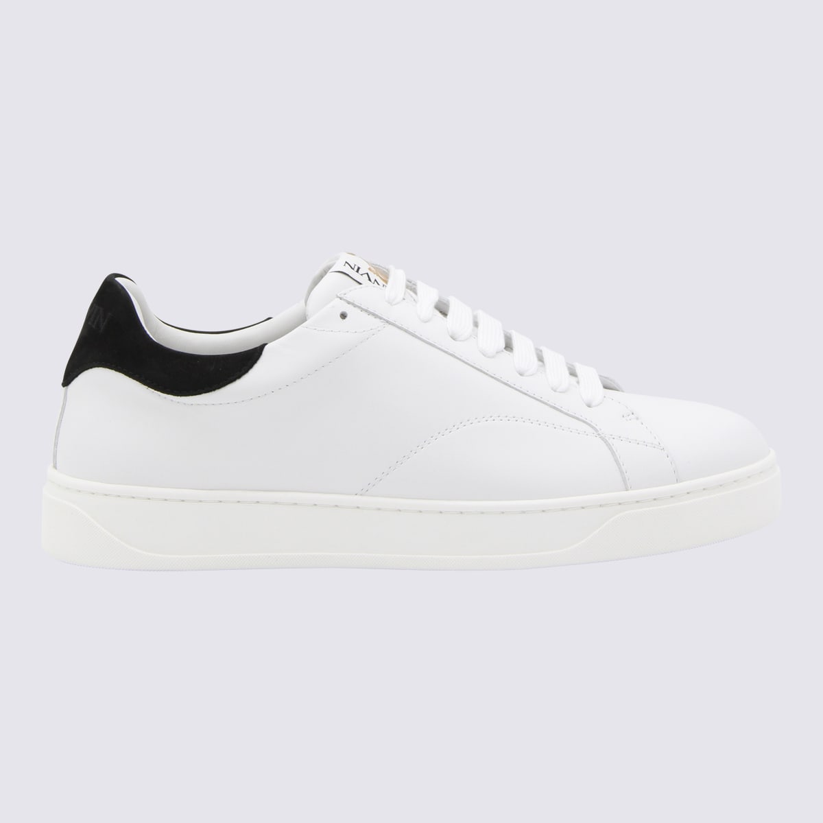 Shop Lanvin White Leather Dbbo Sneakers