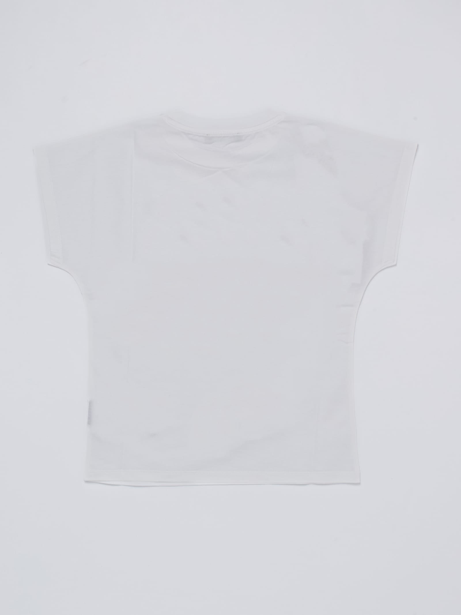 Shop Balmain T-shirt T-shirt In Bianco-oro